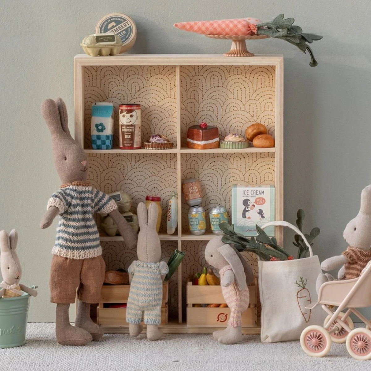Maileg Miniature Grocery Box | Dollhouse Food Accessories Set