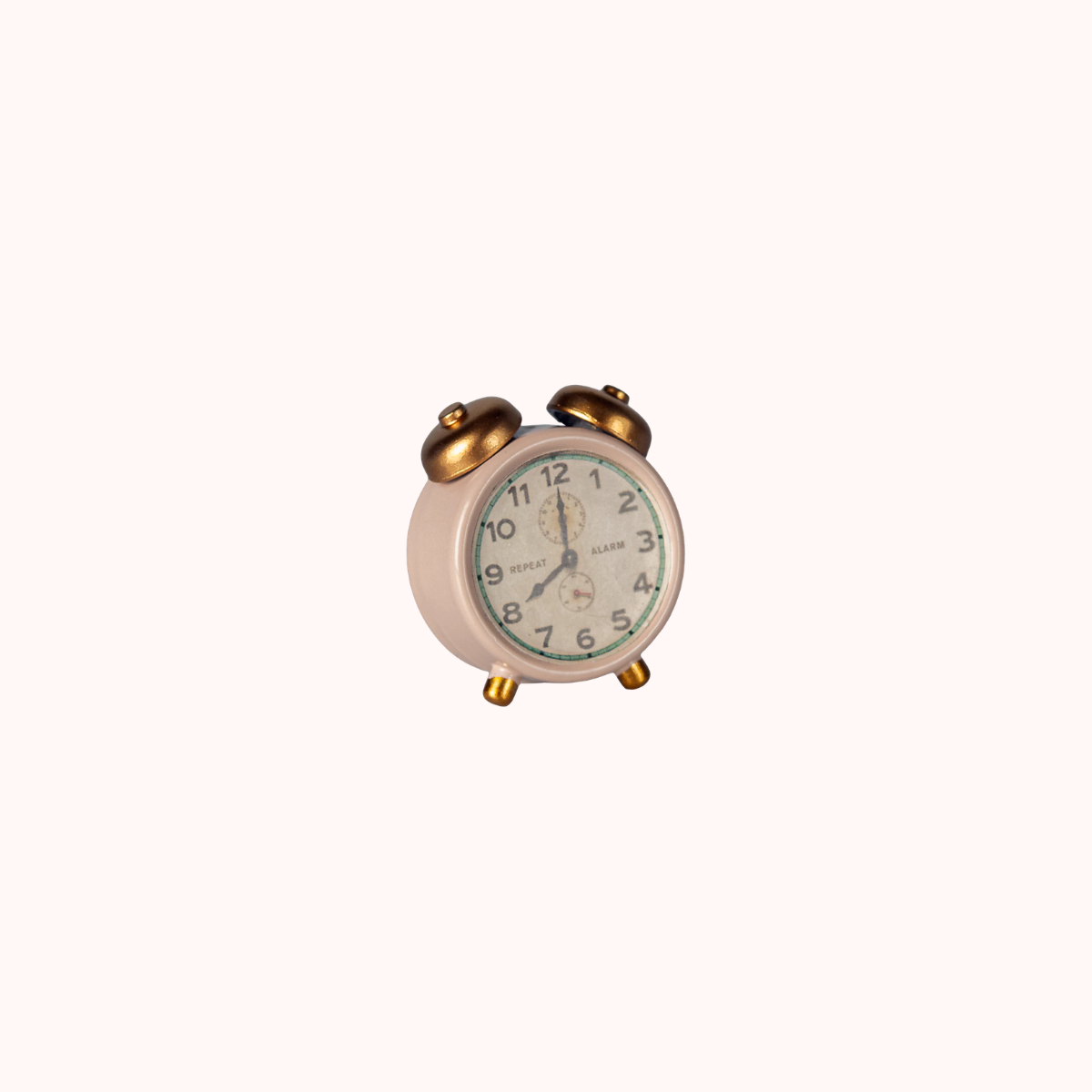 Maileg Alarm Clock Mouse – Powder | Miniature Dollhouse Alarm Clock