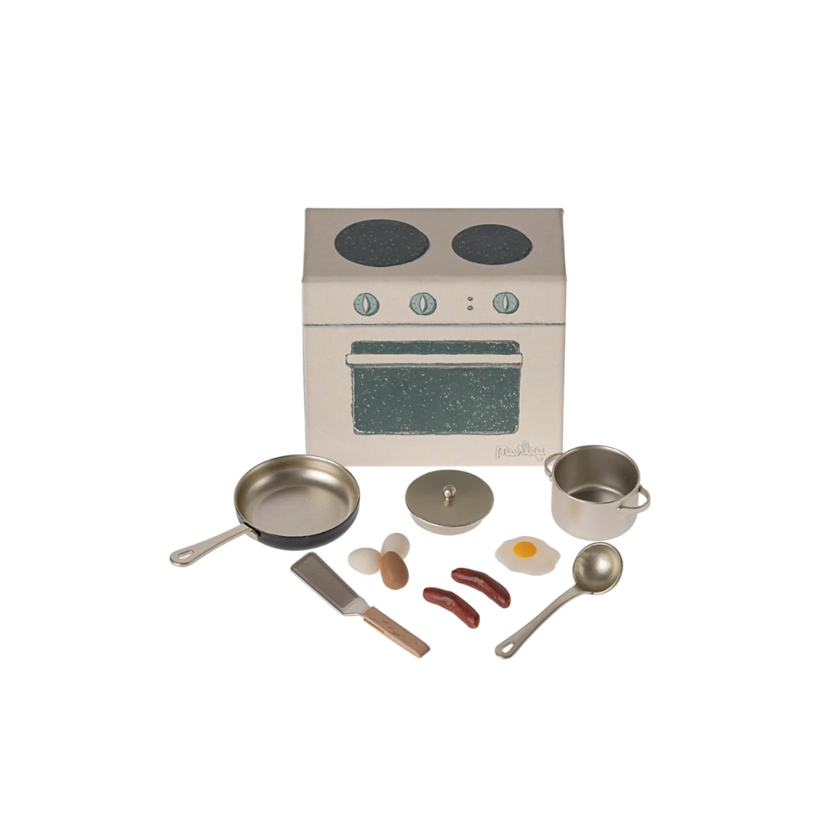 Maileg Cooking Set Mouse | Miniature Dollhouse Kitchen Food & Utensils