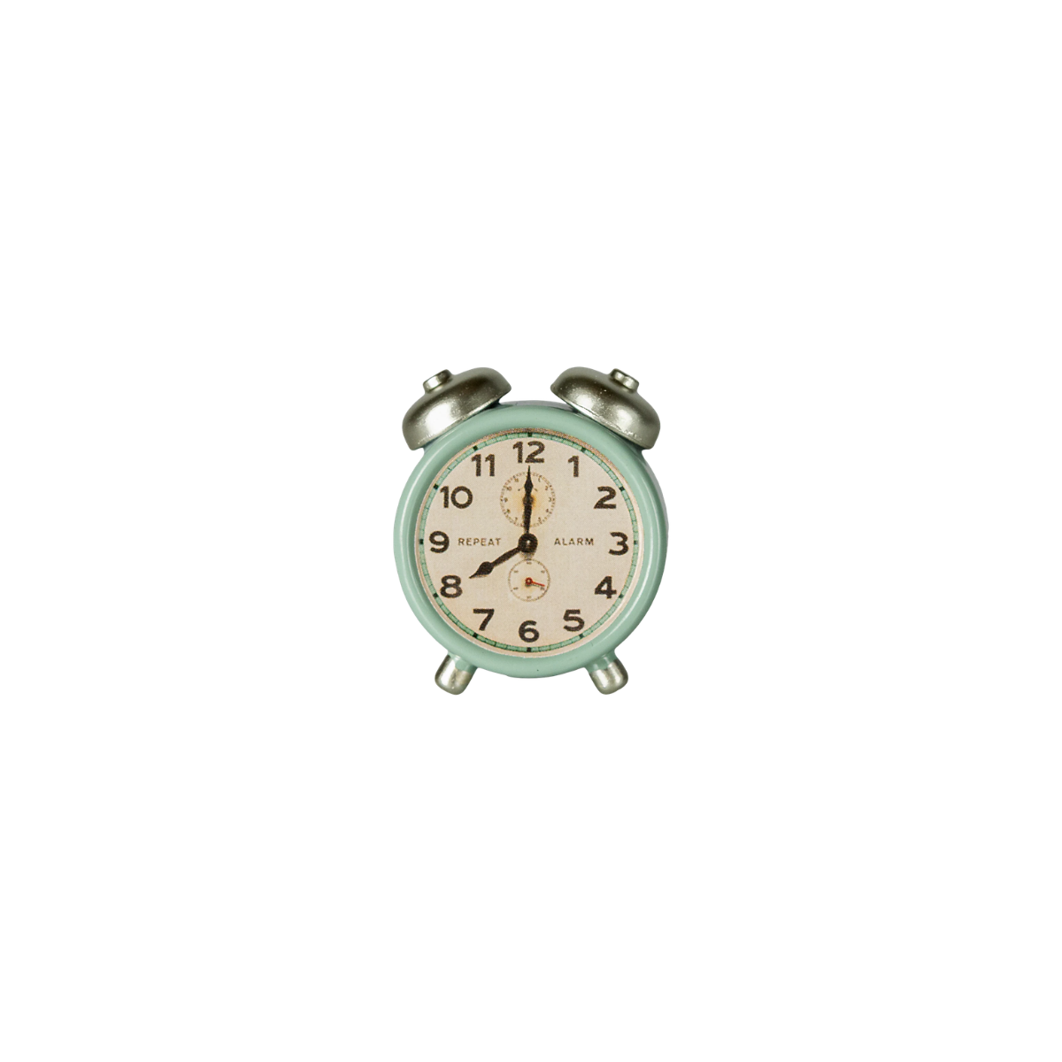 Maileg Alarm Clock Mouse – Mint | Miniature Dollhouse Alarm Clock