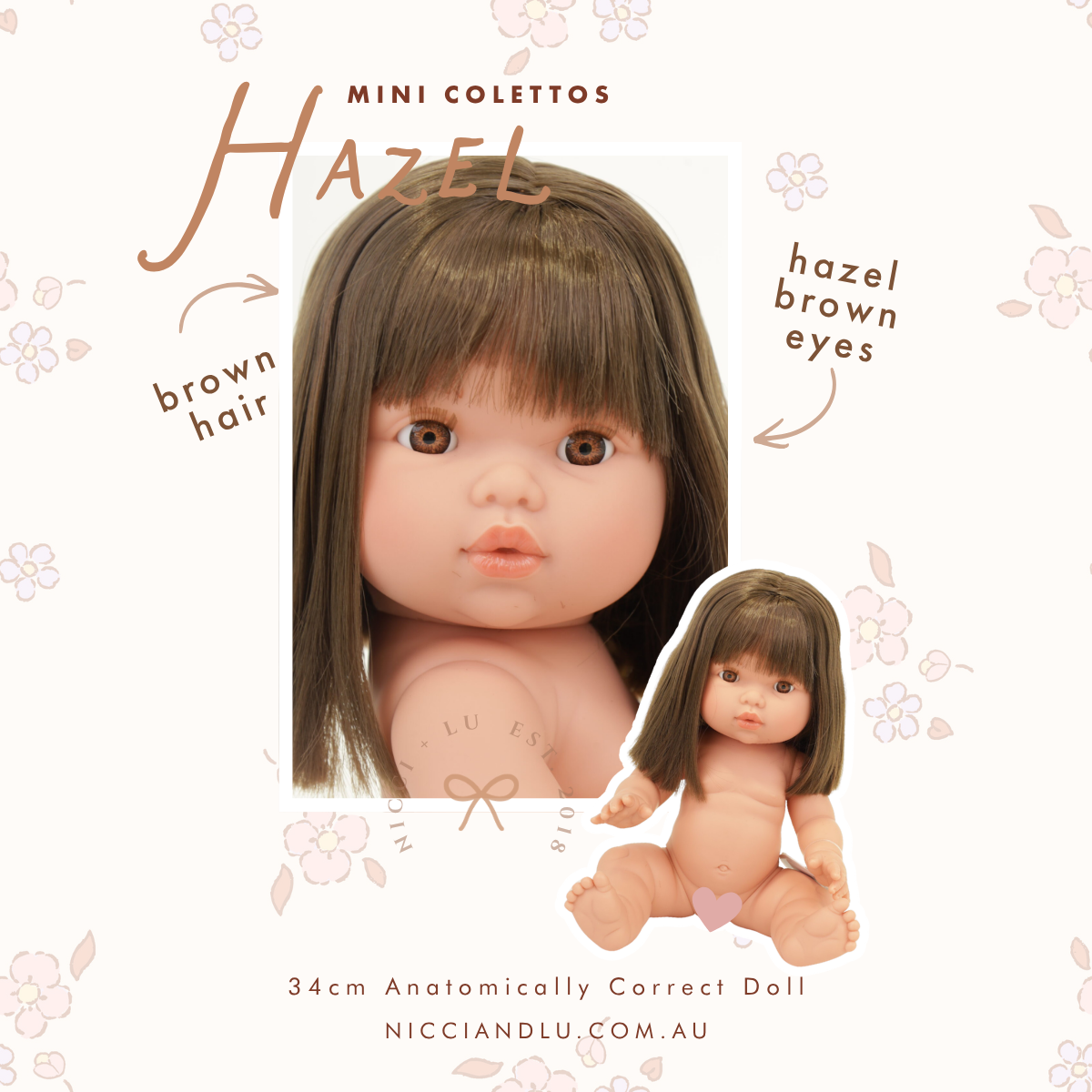 Mini Colettos Hazel – 34cm Anatomically Correct Baby Doll | Made in Spain (Copy)