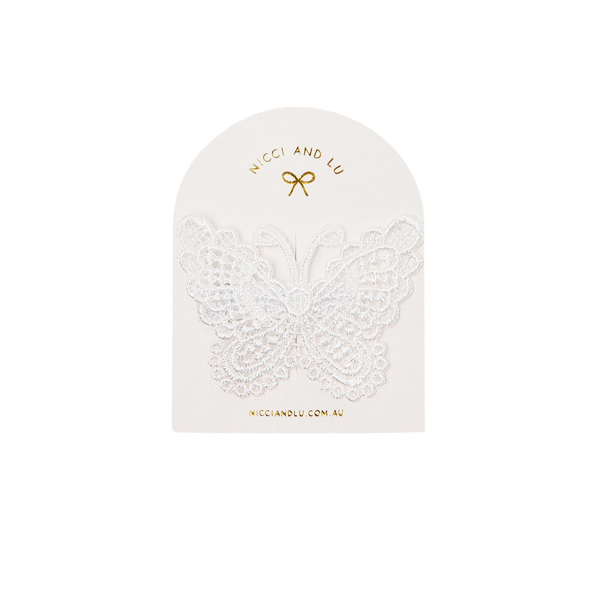 Clip-White Lace Butterfly