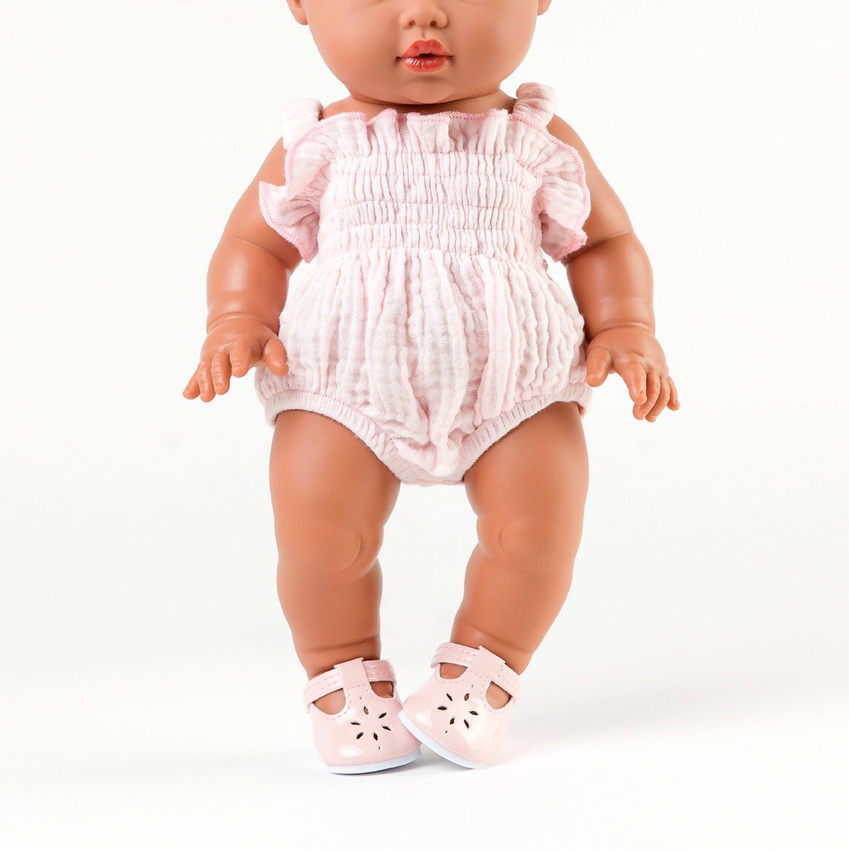 Doll Clothing + Outfits – Olivia Smock Muslin Bubble Romper fits 34-38cm Dolls - Cotton Candy for Mini Colettos, Minikane, Miniland Dolls