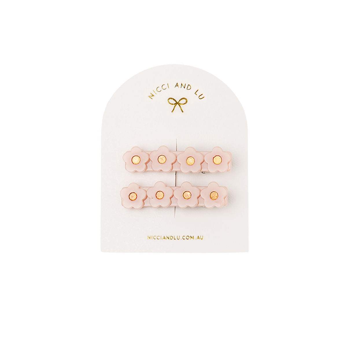 Daisy Chain Clip Set-Peach