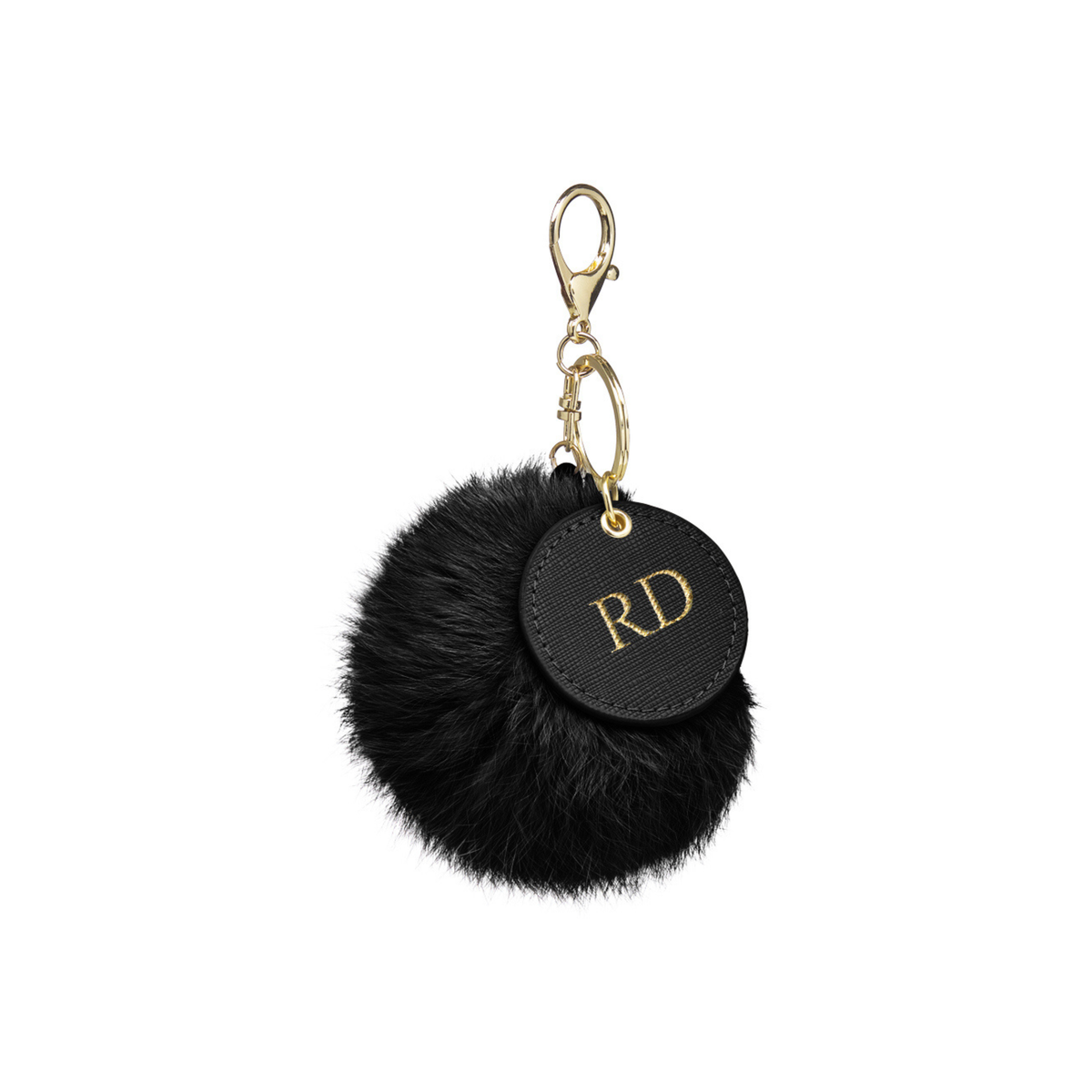 Pompom Keyring - Black