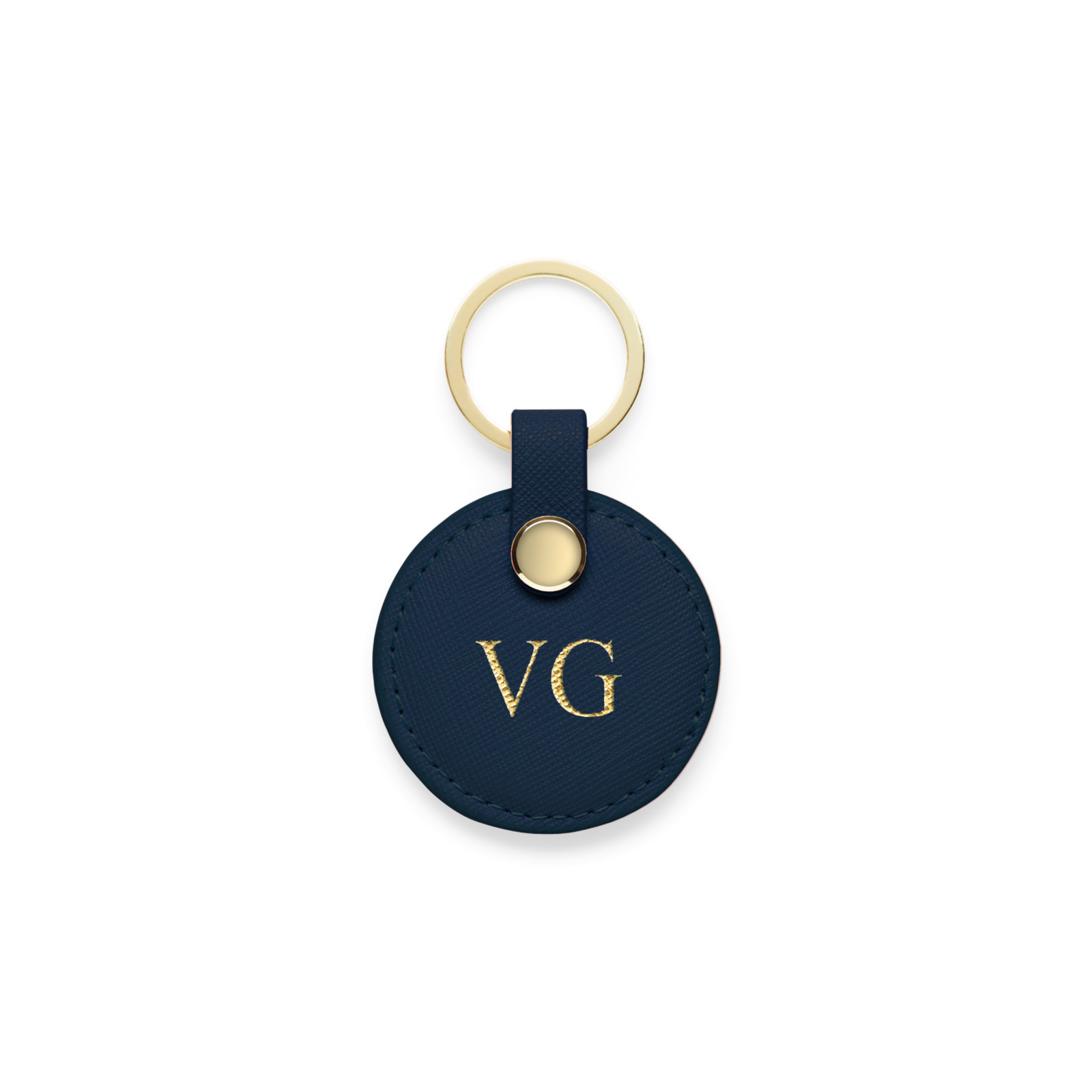 Circle Keyring - Navy