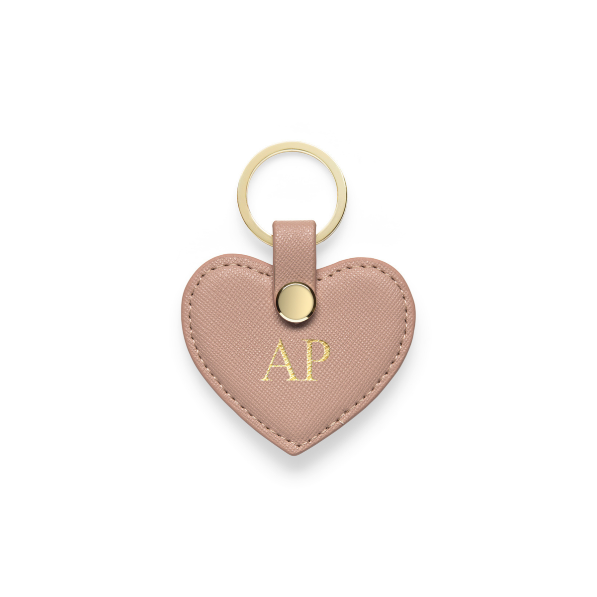 Heart Keyring - Taupe