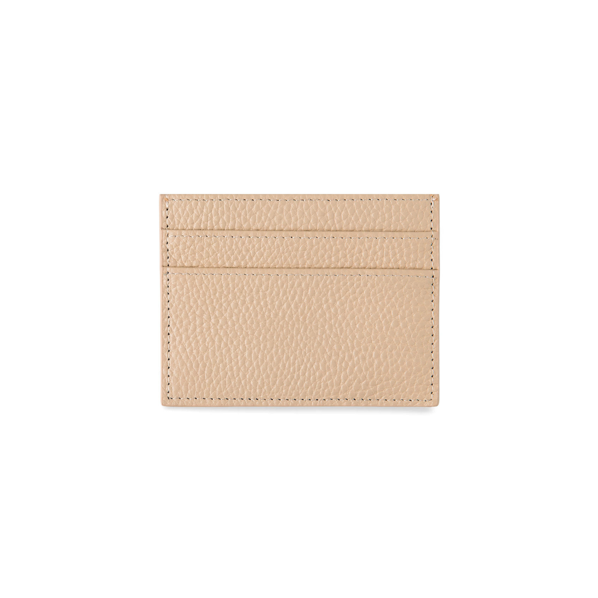 Double Cardholder - Taupe Pebble Leather