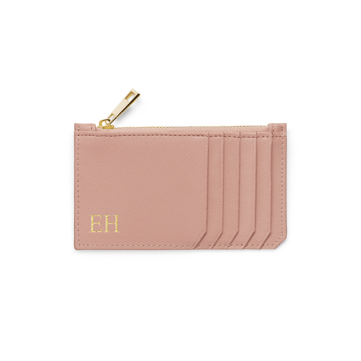 Slim Zip Cardholder - Taupe