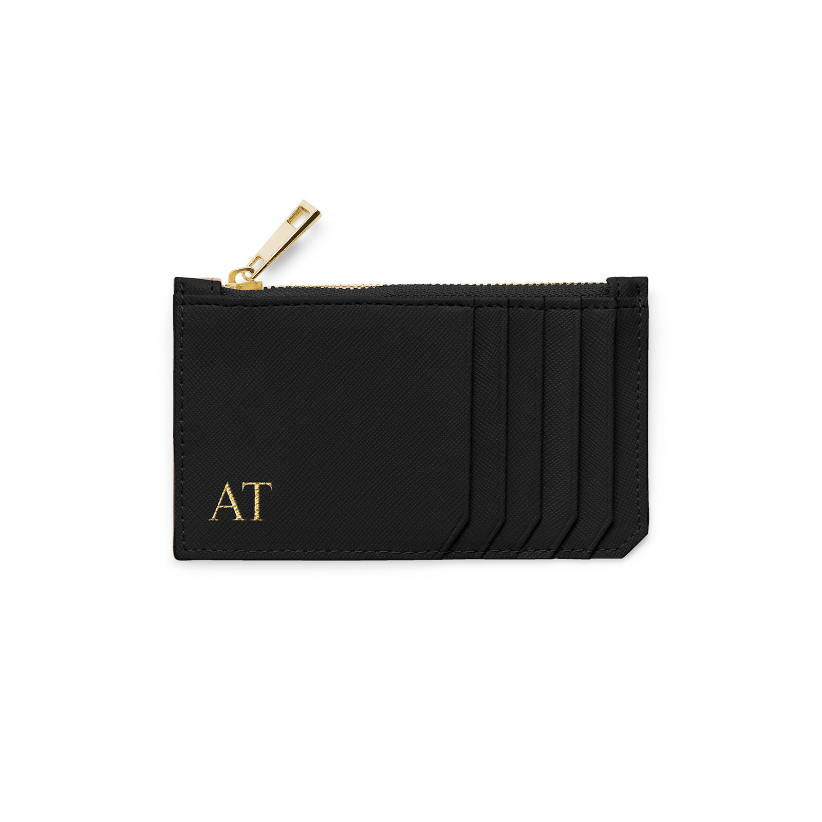Slim Zip Cardholder - Black