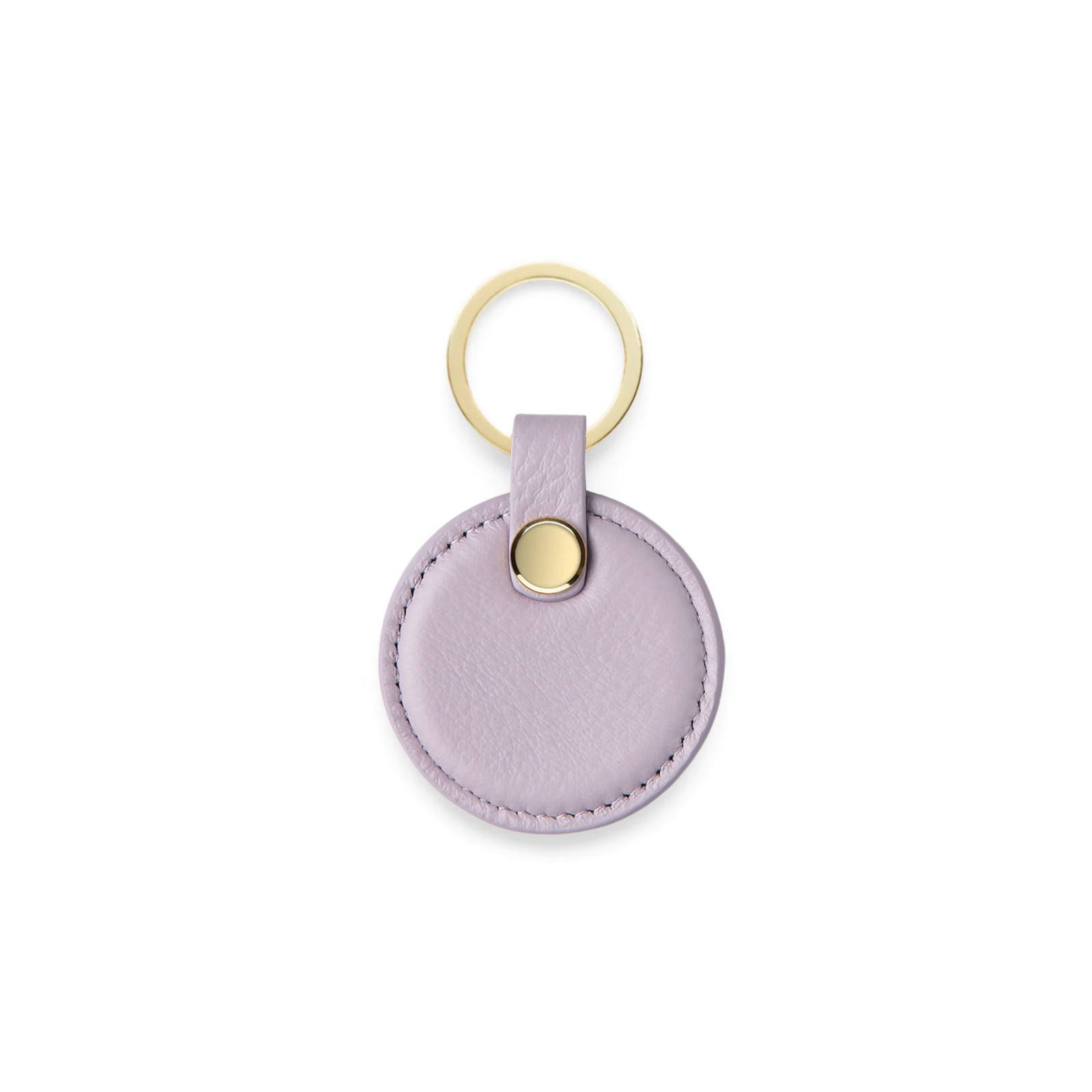 Circle Keyring - Lilac Pebble Leather