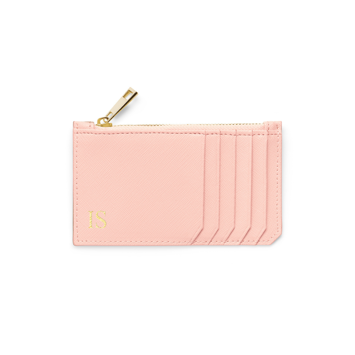 Slim Zip Cardholder - Pale Pink