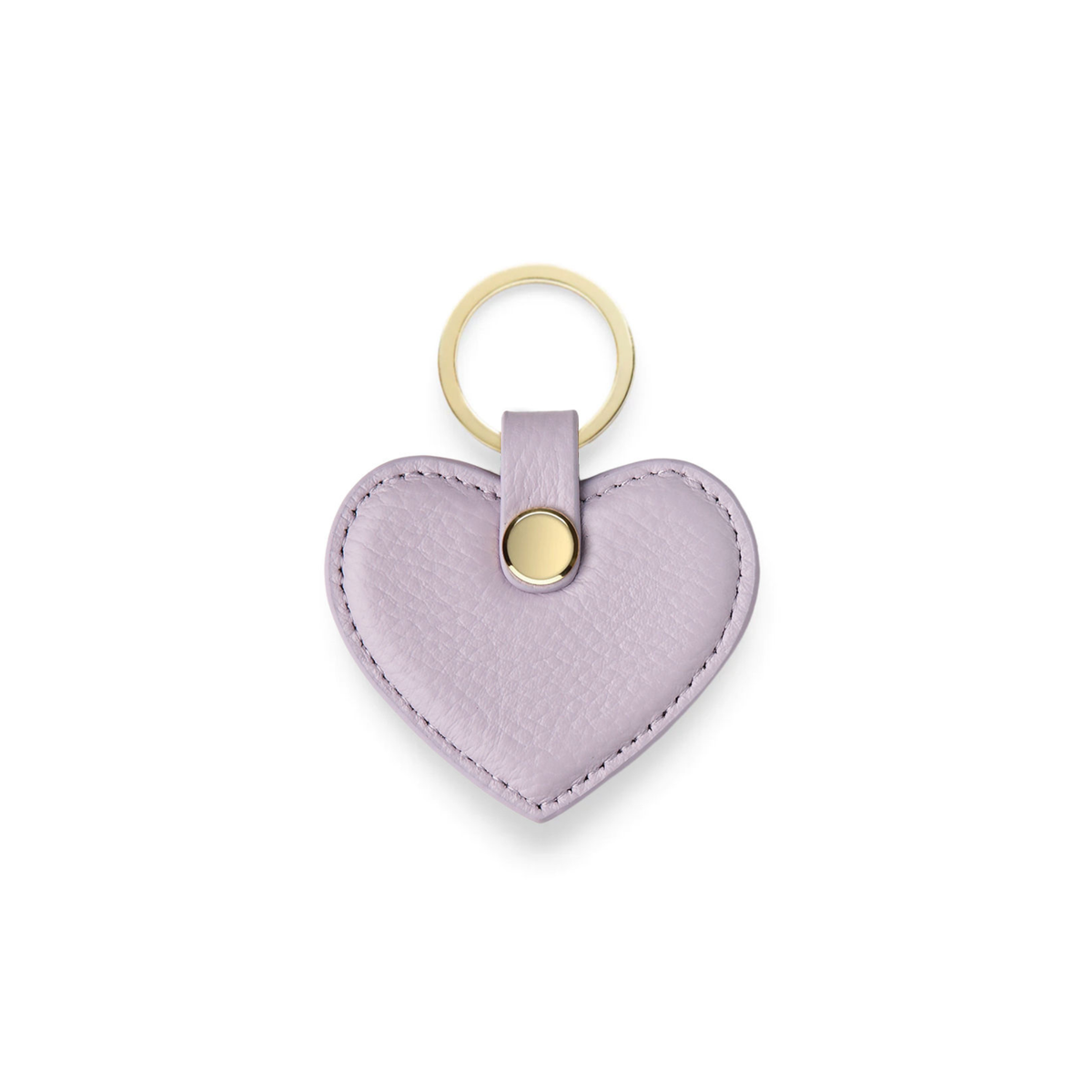 Heart Keyring - Lilac Pebble Leather