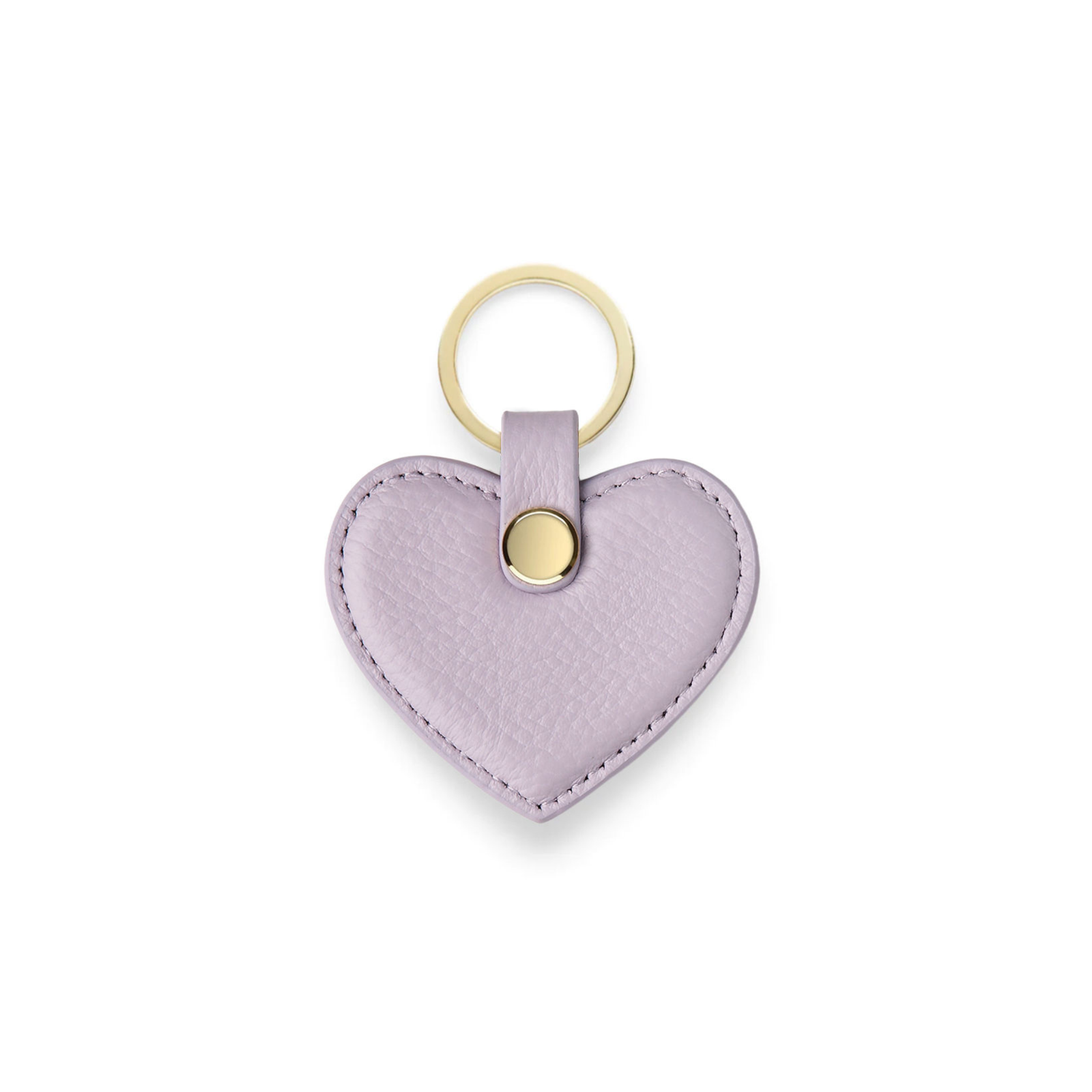 Heart Keyring - Lilac Pebble Leather