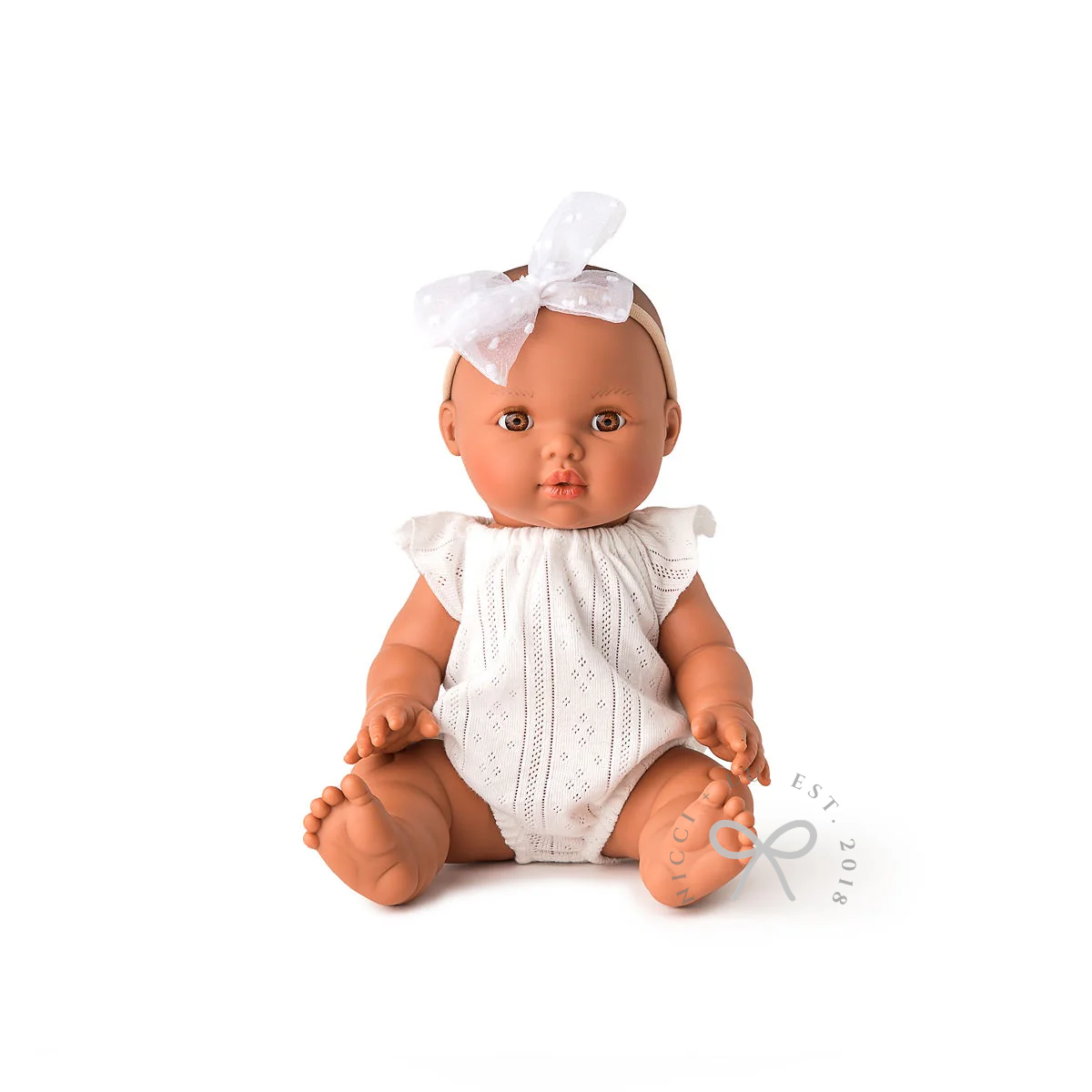 Mini Coletto Alba 34cm anatomically correct doll with brown eyes