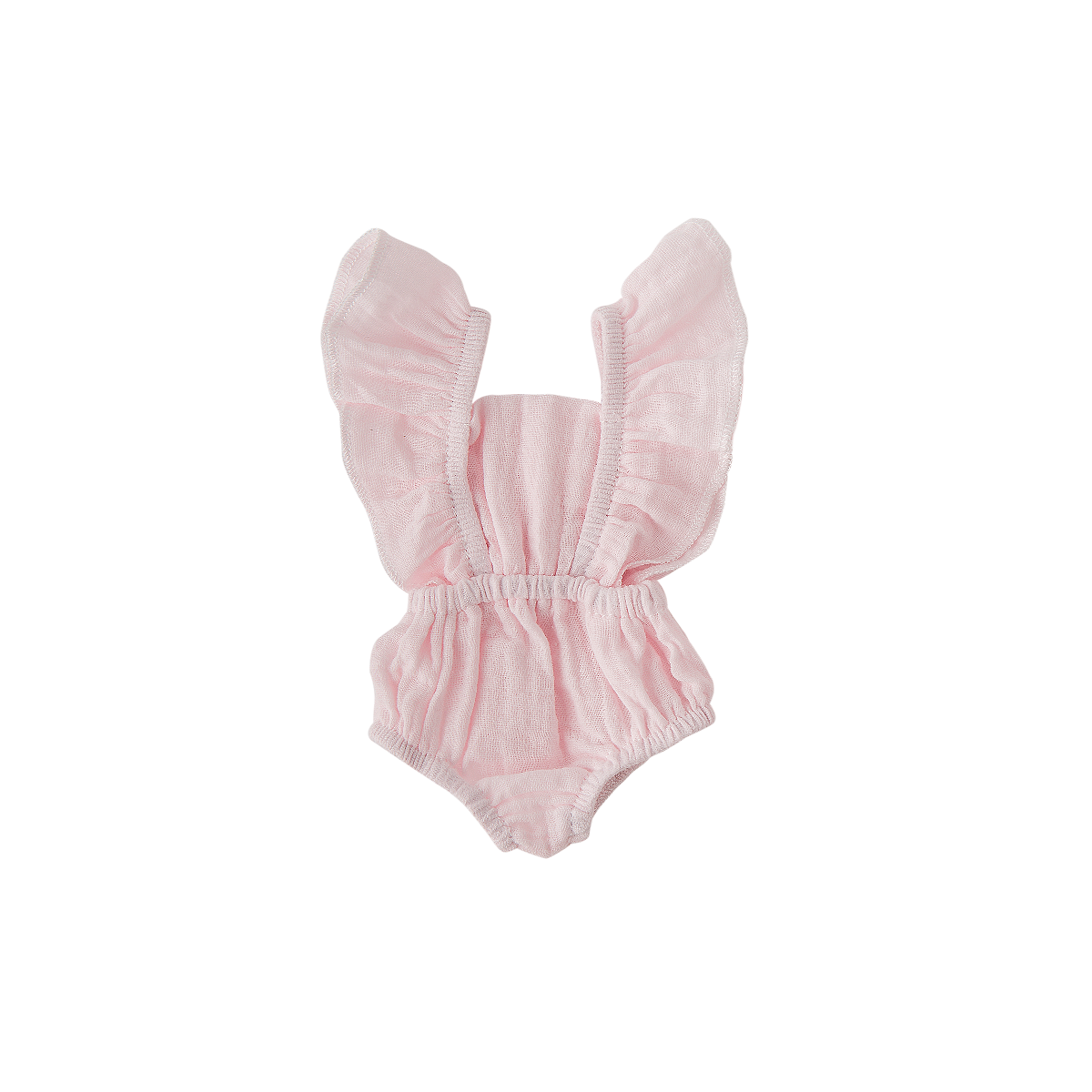 Doll Clothing - Emma Muslin Flutter Romper - Cotton Candy