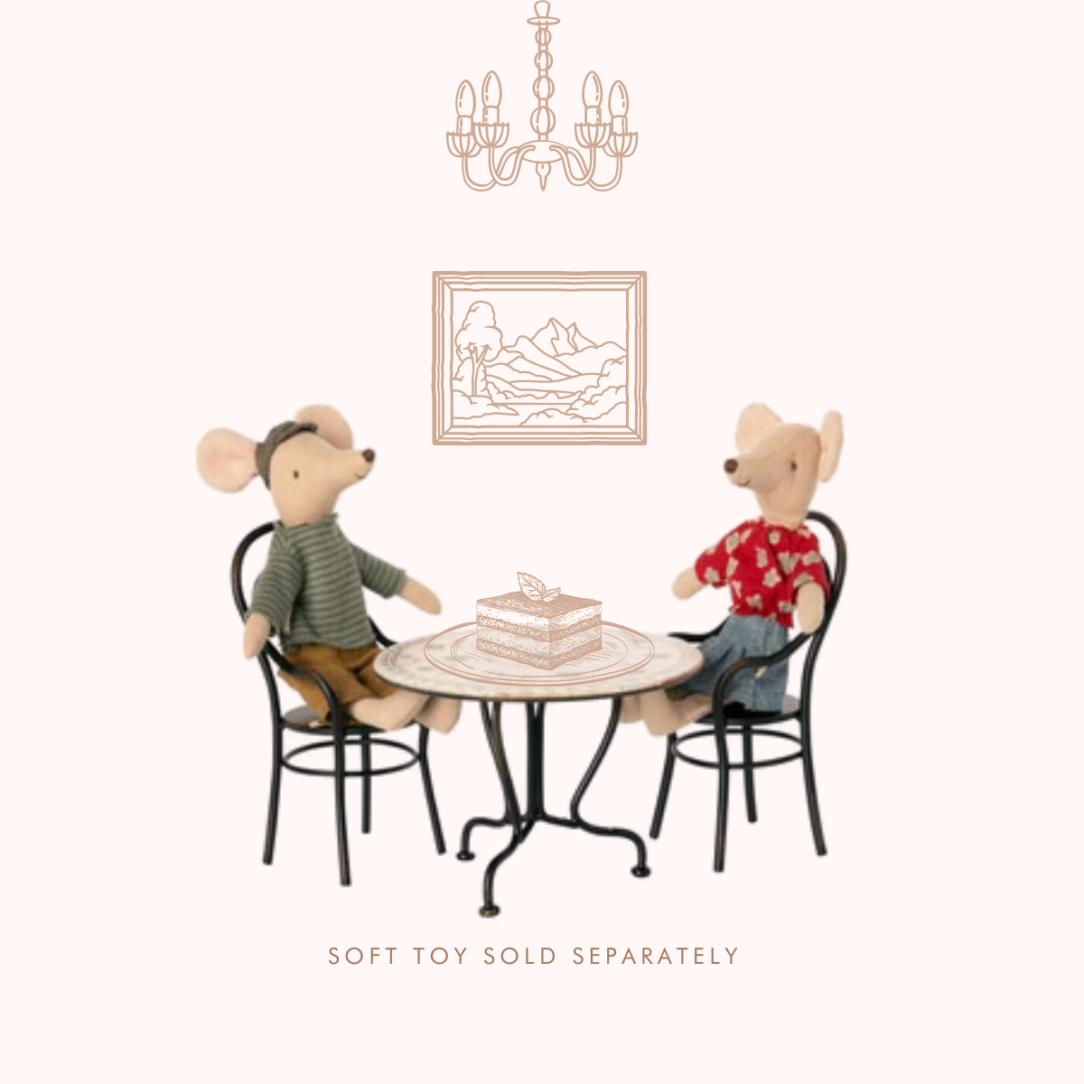 Maileg - Dining Table Set with 2 Chairs