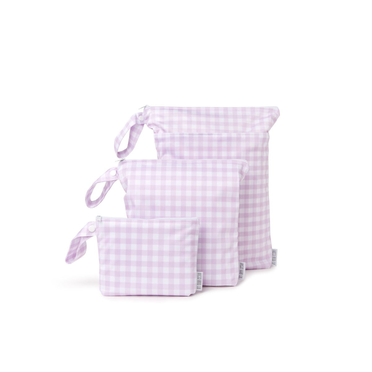 Wet Bag Set 3 Piece - Lilac Gingham
