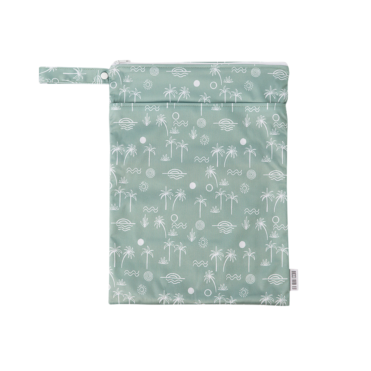 Wet Bag Set 3 Piece - Green Palm Trees