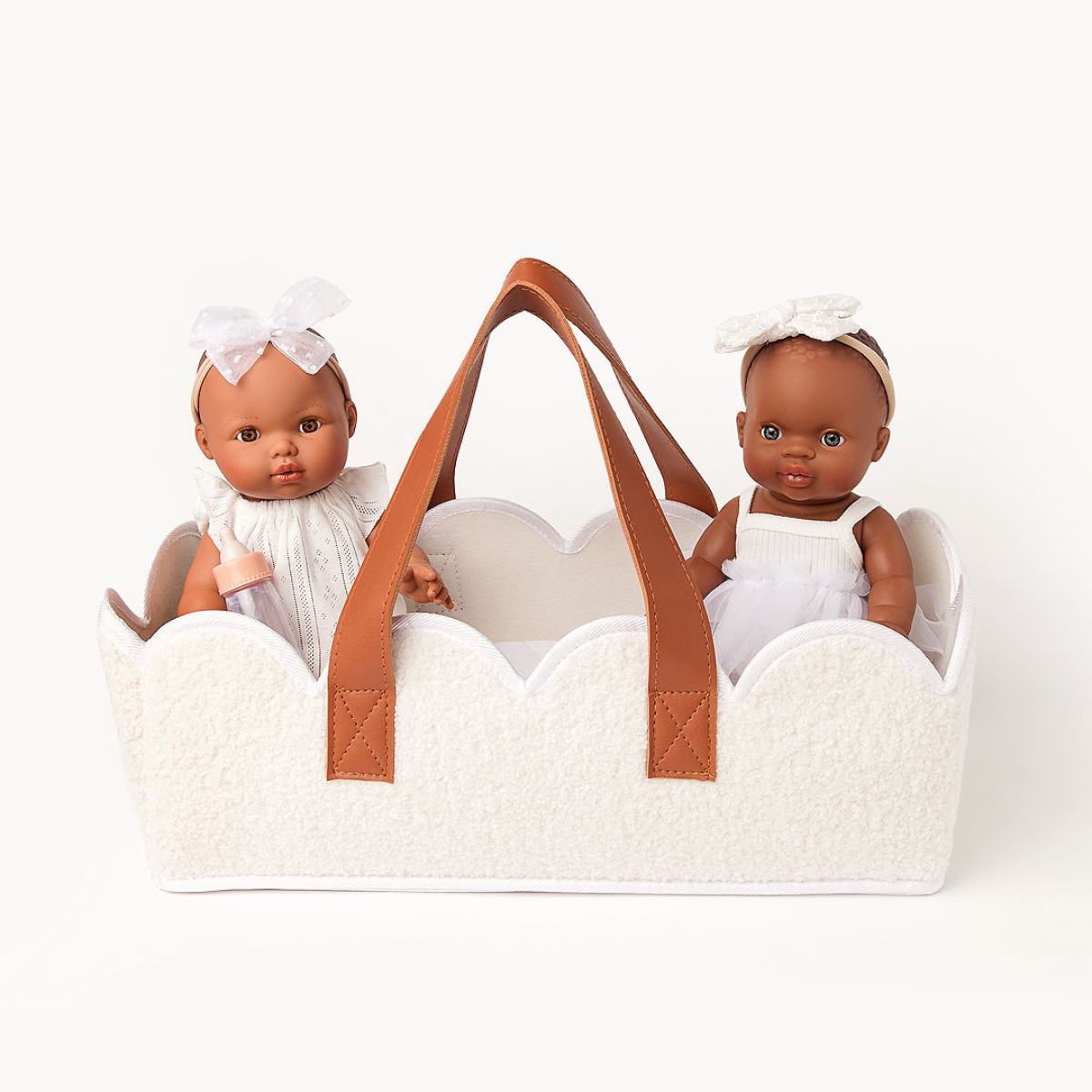 Doll Scallop Bassinet - Cream