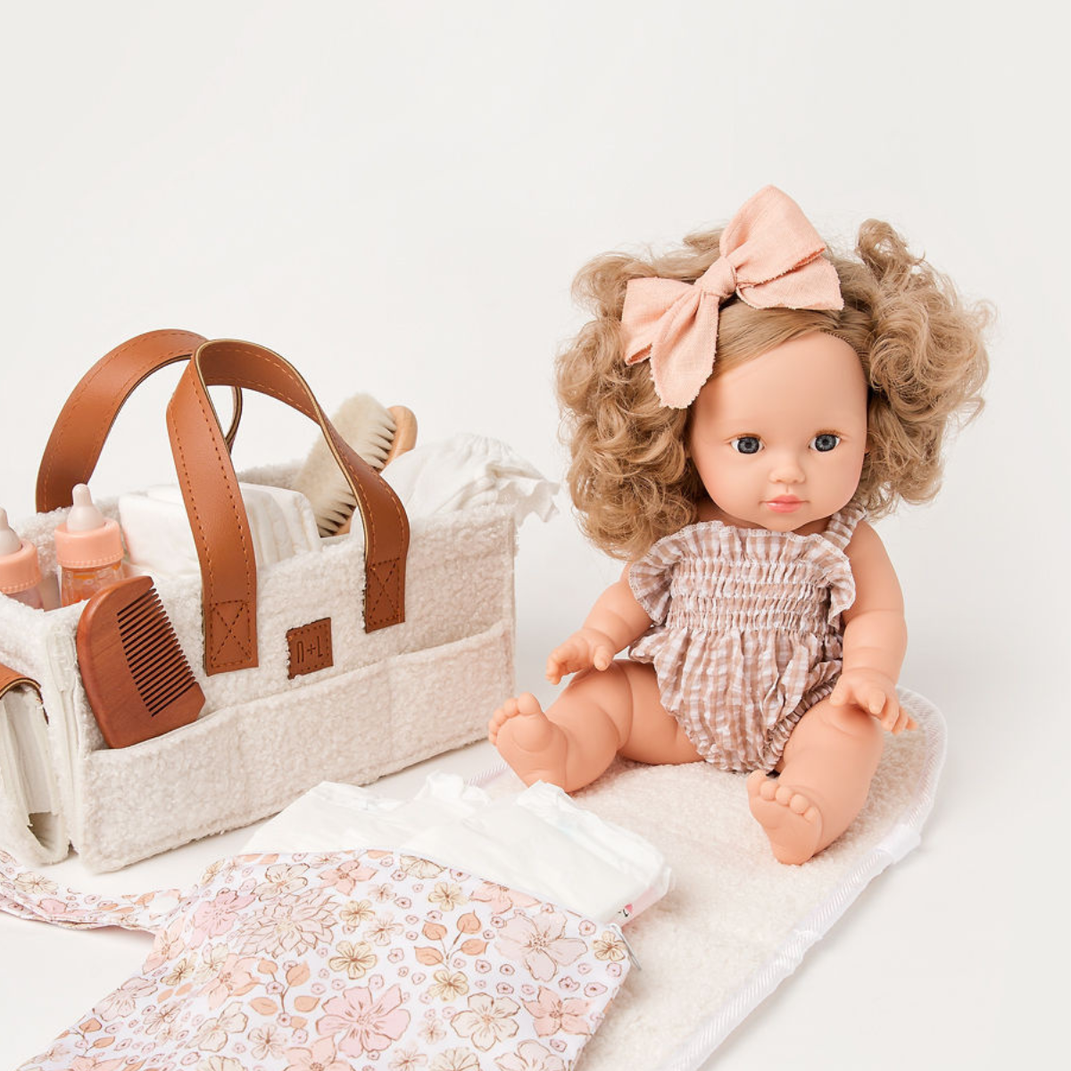 Mini Doll Nappy Caddy - Ivory
