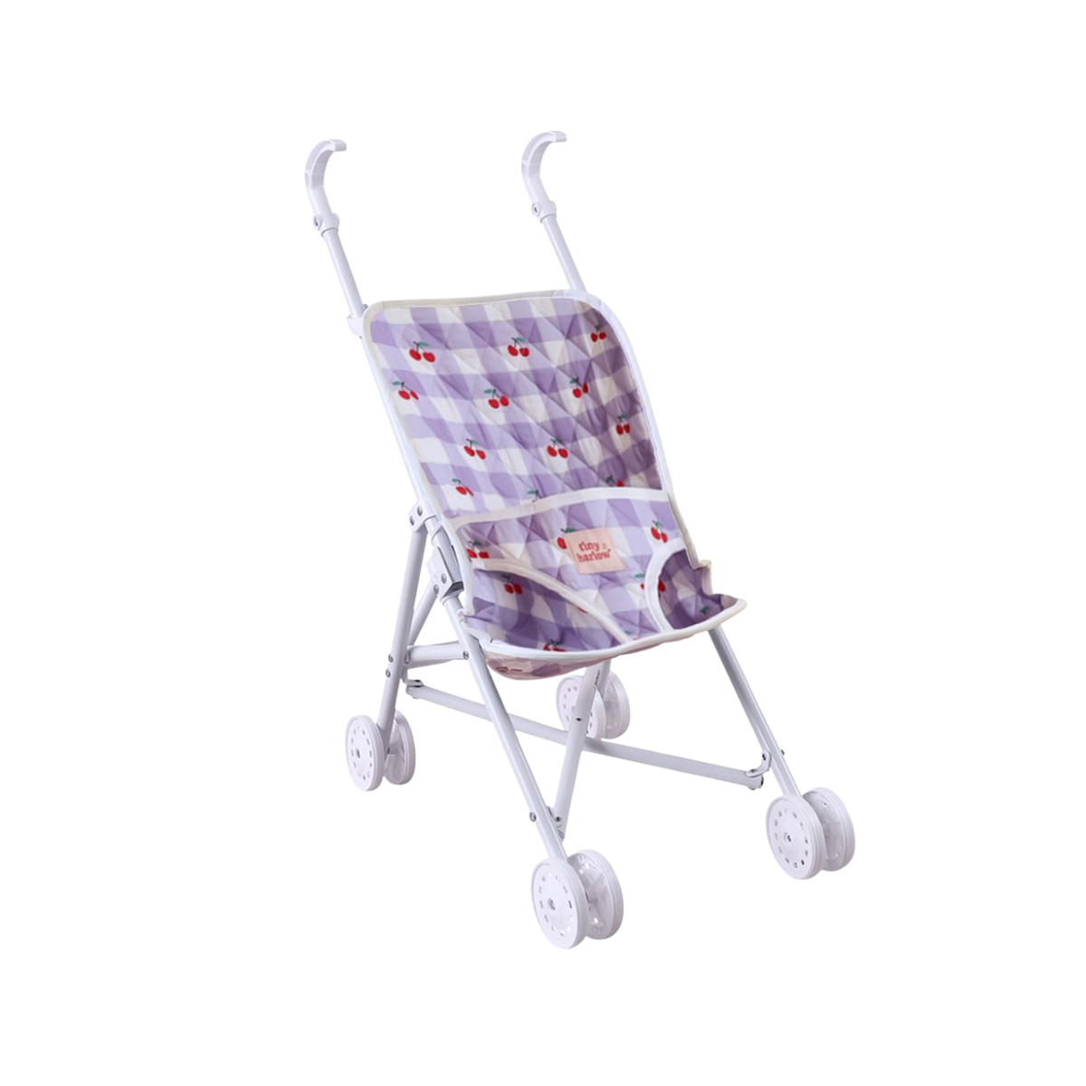 Tiny Harlow - Lilac Gingham Cherry Strollers