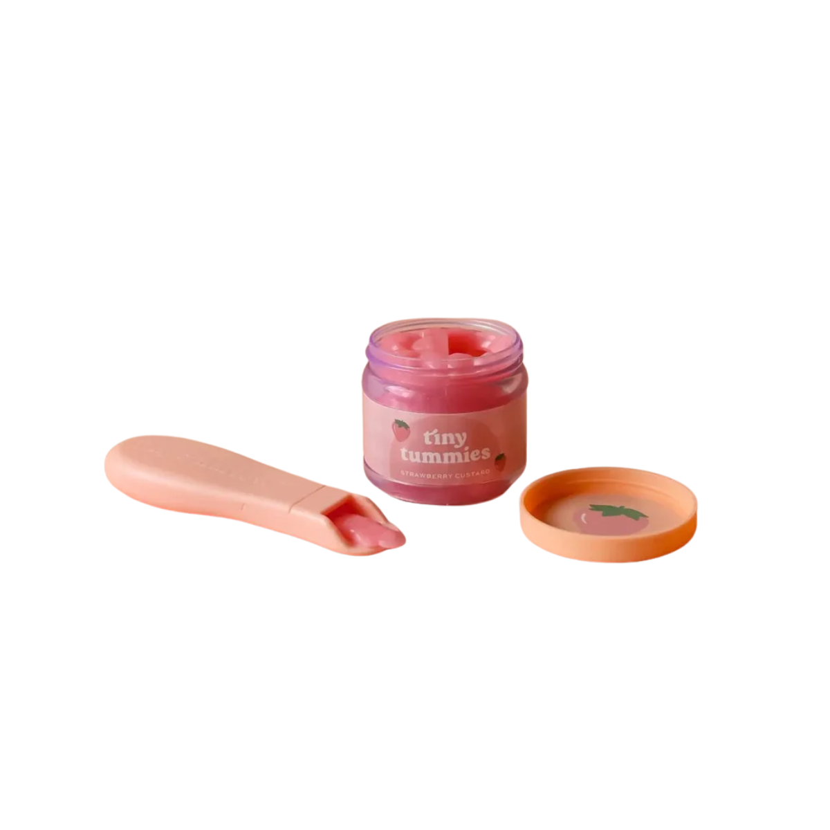 Tiny Harlow - Tiny Tummies Strawberry Custard Food Jar and Spoon Set