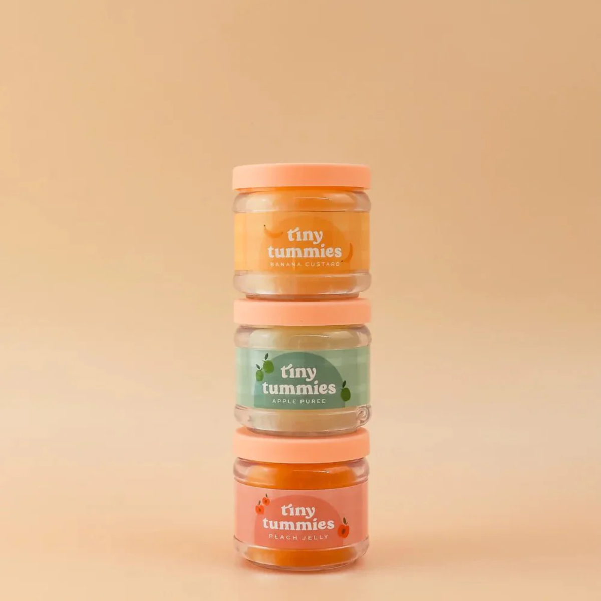 Tiny Harlow - Tiny Tummies Banana Custard Food Jar and Spoon Set