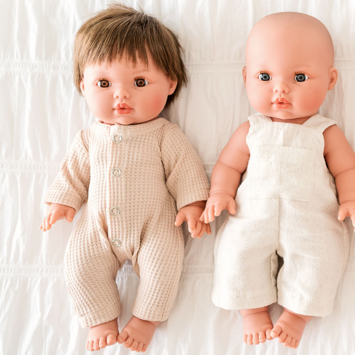 Doll Clothing - Harley Waffle Onesie- Oatmeal