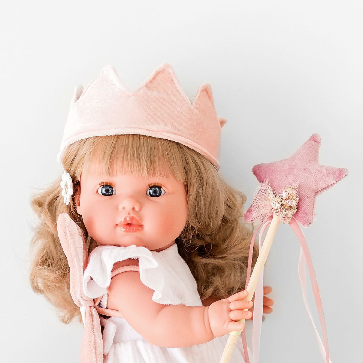Doll Accessories - Velvet Crown - Ballet Pink
