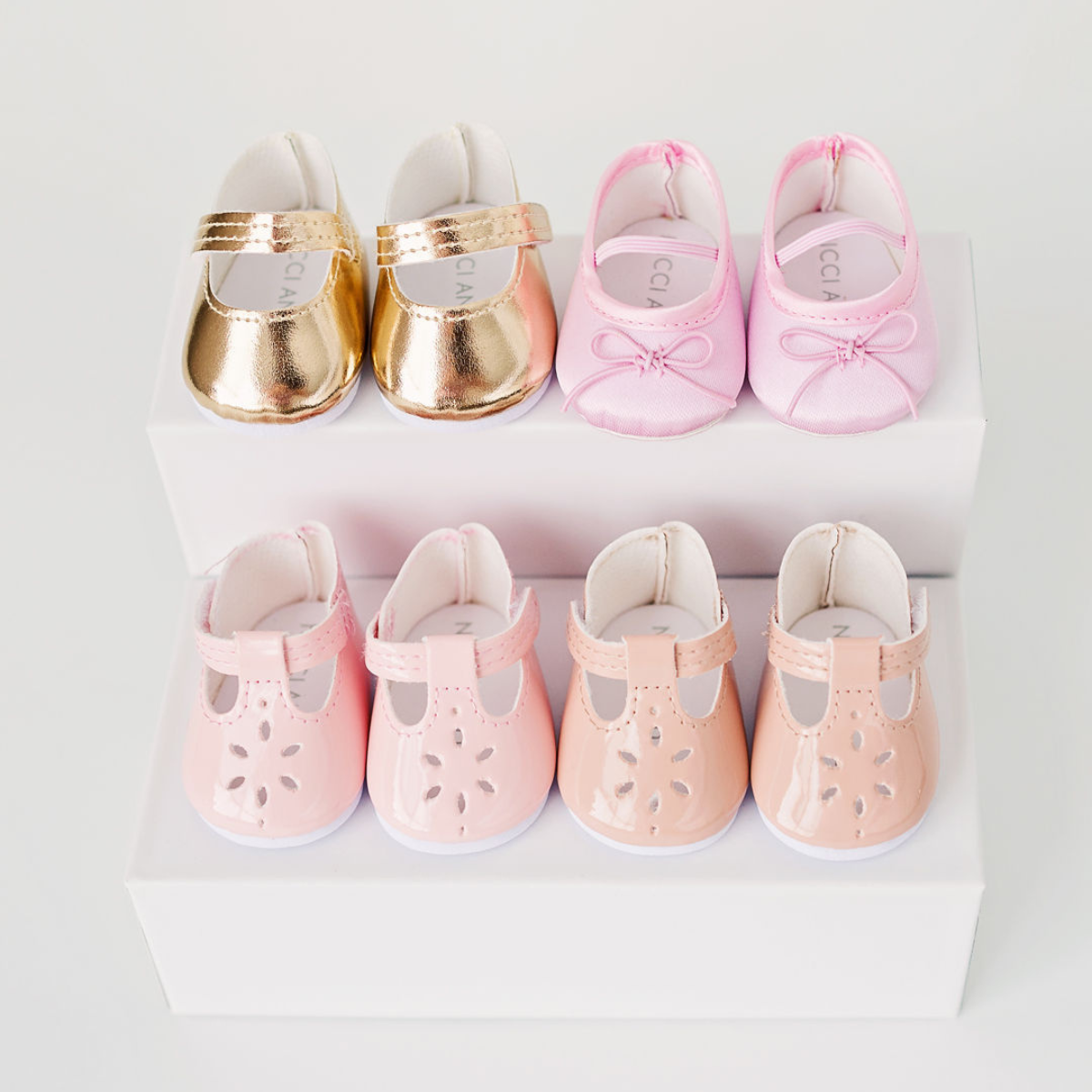 Doll Accessories - Mary Jane with Strap - Gold