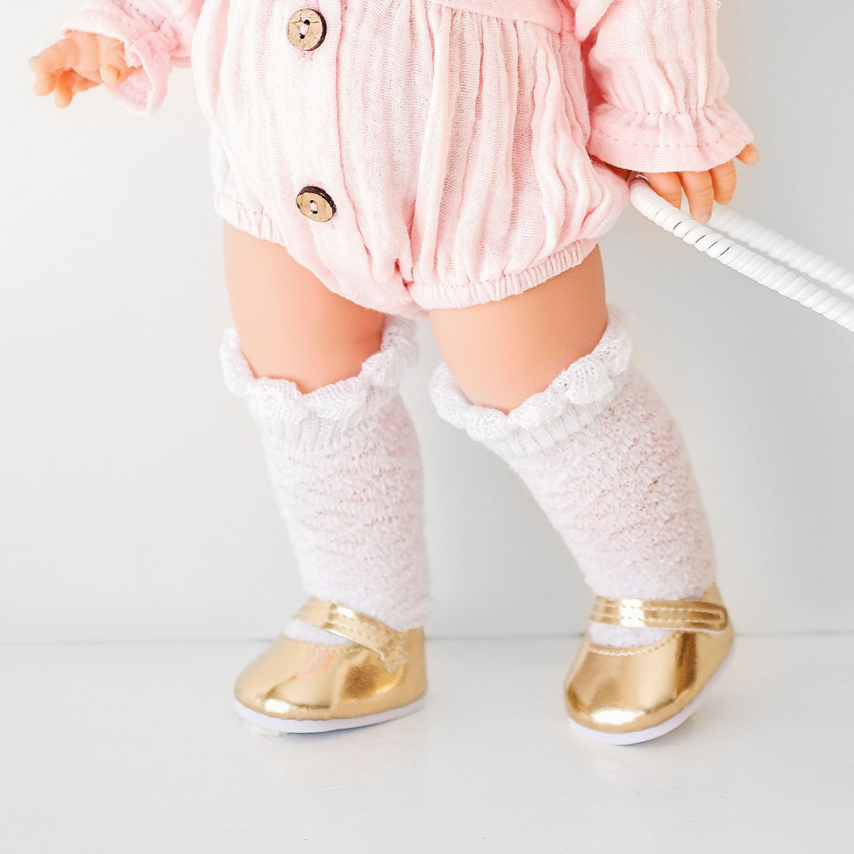 Doll Accessories - Lace Knee High Sock - White