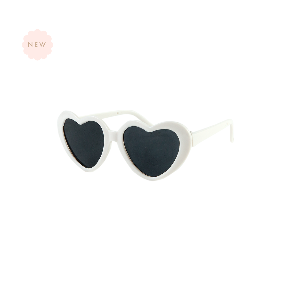 Heart Shaped Doll Sunglasses for 34cm Dolls - White