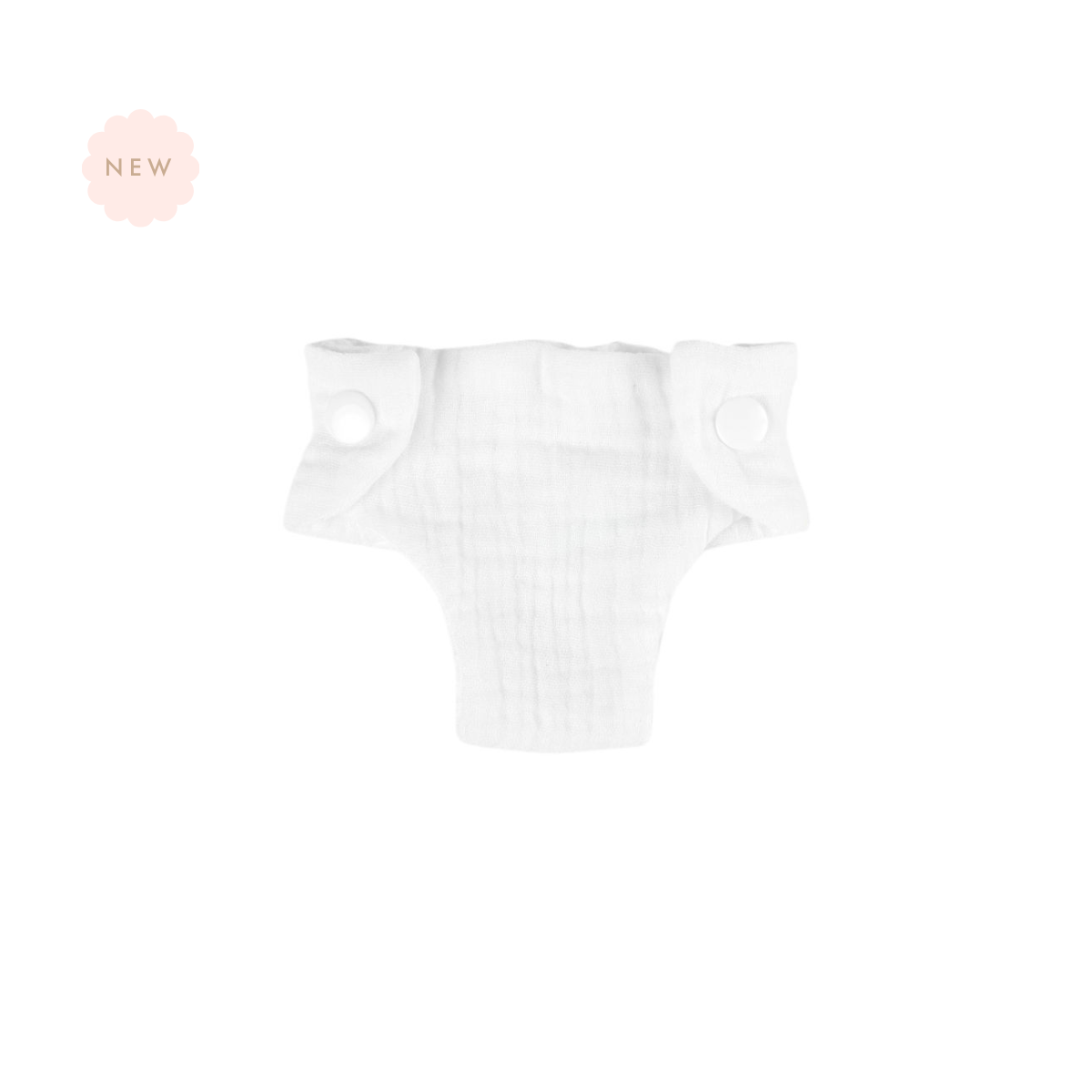 Doll Clothing - Doll Nappy Muslin - Ivory