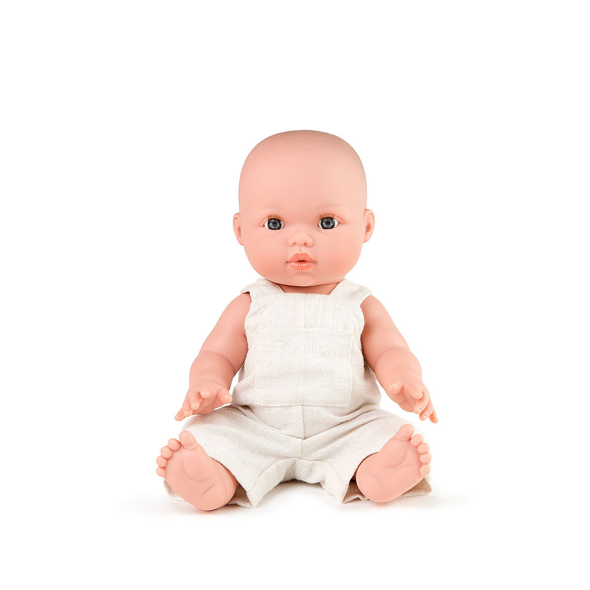 Doll Clothing - Jamie Linen Overall - Oatmeal