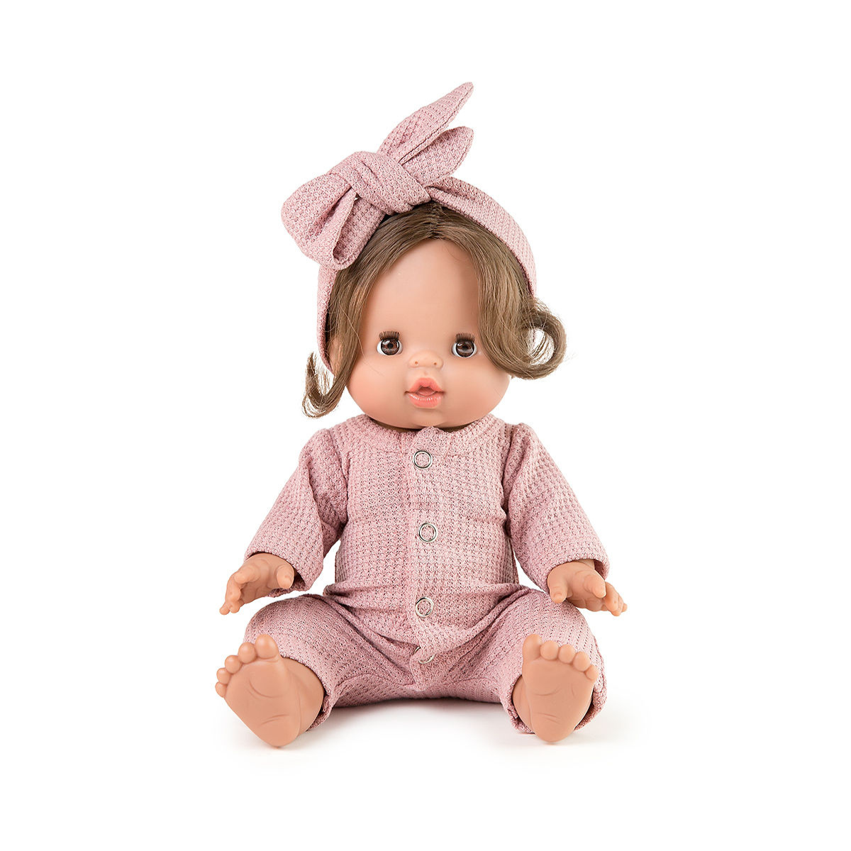 Doll Clothing - Harley Waffle Onesie- Mauve