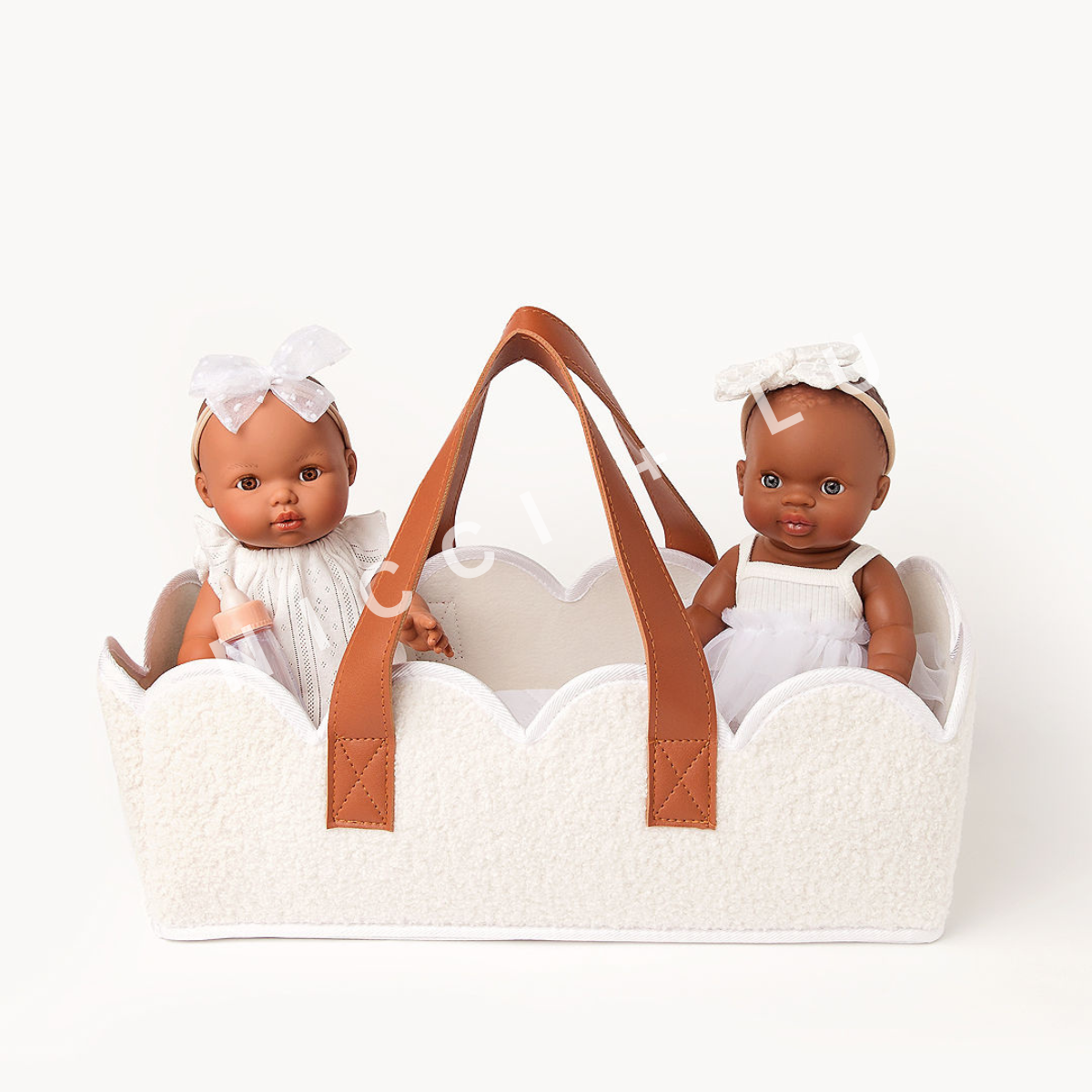 Mini Coletto Alba and Trina 34cm doll sitting