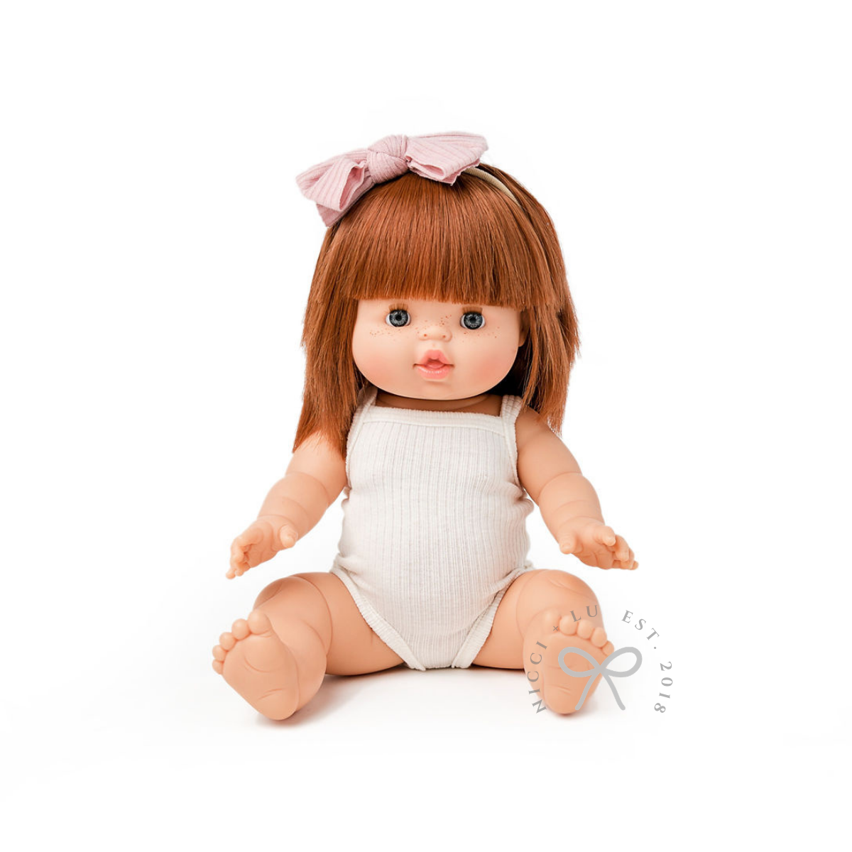 Doll Clothing - Freya Singlet Bodysuit for 34cm Dolls - Ivory