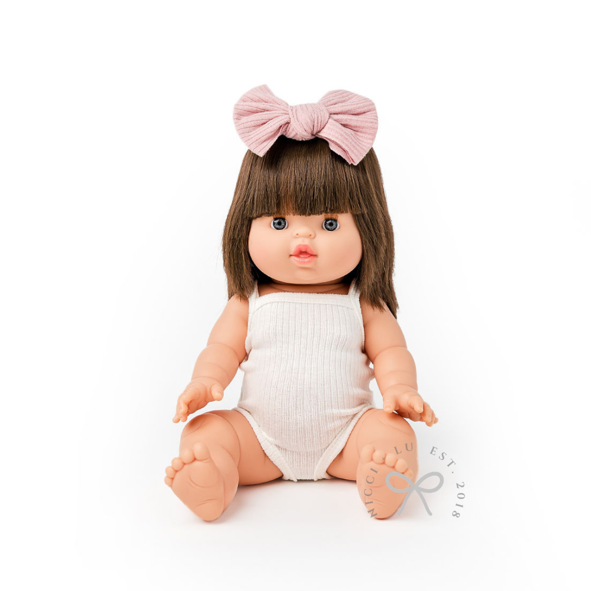 Doll Clothing - Freya Singlet Bodysuit for 34cm Dolls - Ivory