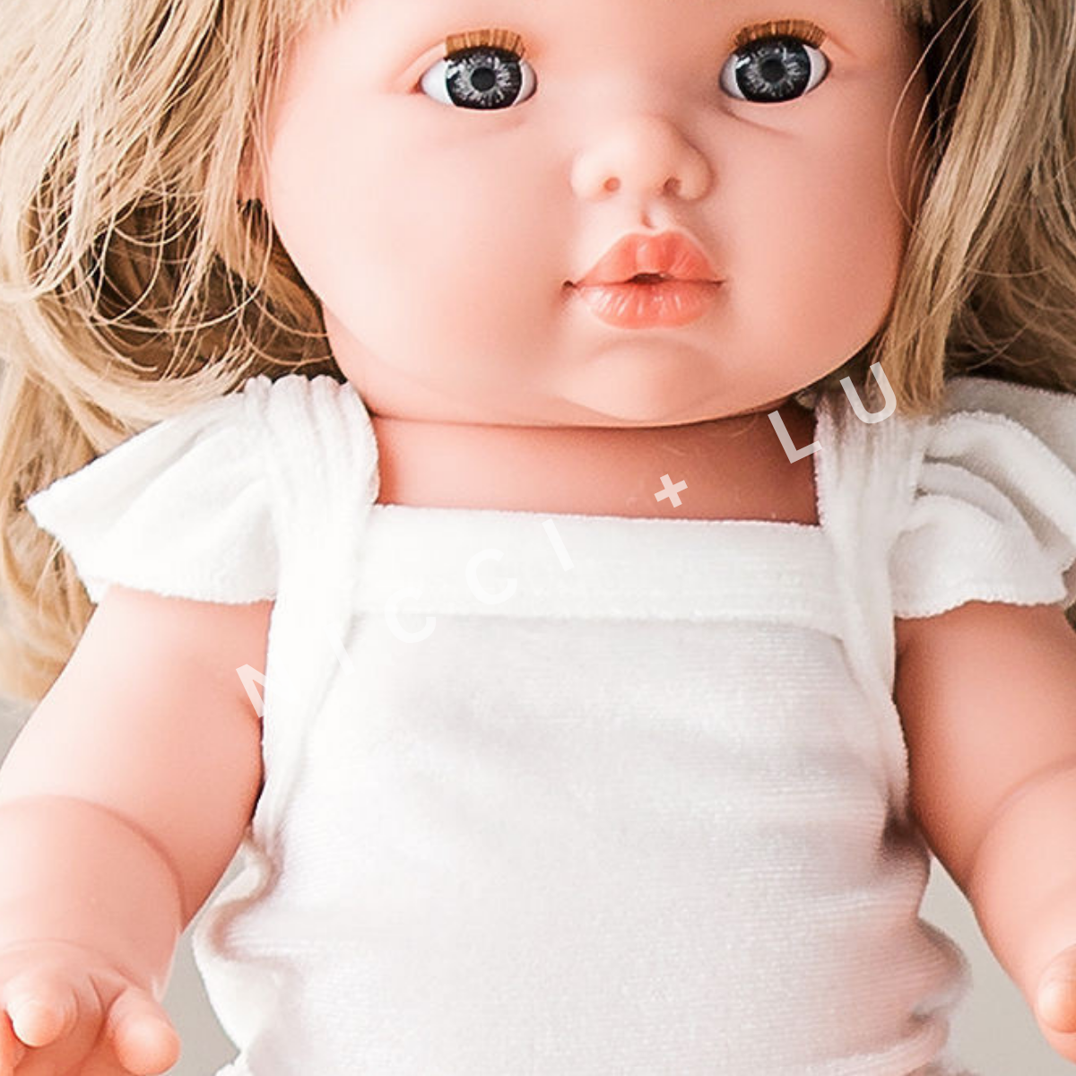 Mini Coletto Kate – 34cm Anatomically Correct Doll with blue greyish eyes