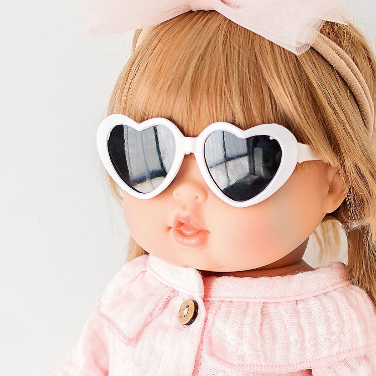 Heart Shaped Doll Sunglasses for 34cm Dolls - Purple