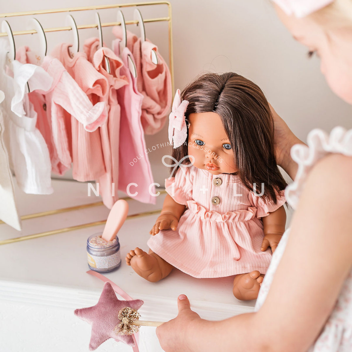 Mini Coletto Isabel – 34cm Anatomically Correct Doll with grey eyes