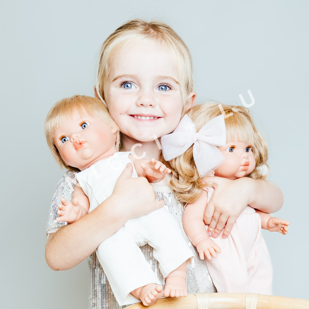 Doll Clothing - Jamie Linen Overall for 34cm Doll - Oatmeal