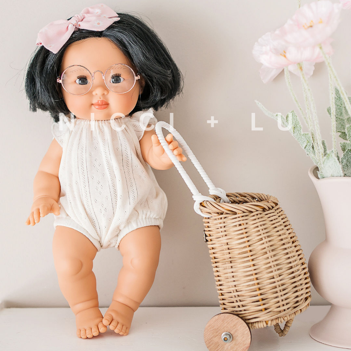 Doll Clothing - Willow Pointelle Romper for 34cm Dolls - Ivory