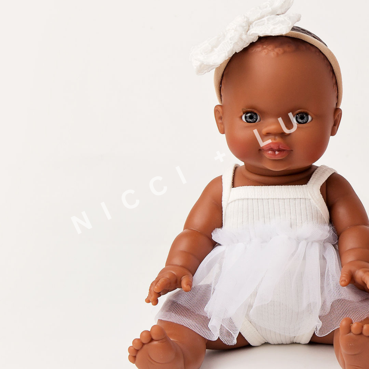 Doll Clothing - Harper Singlet Tutu - Ivory Ribbed