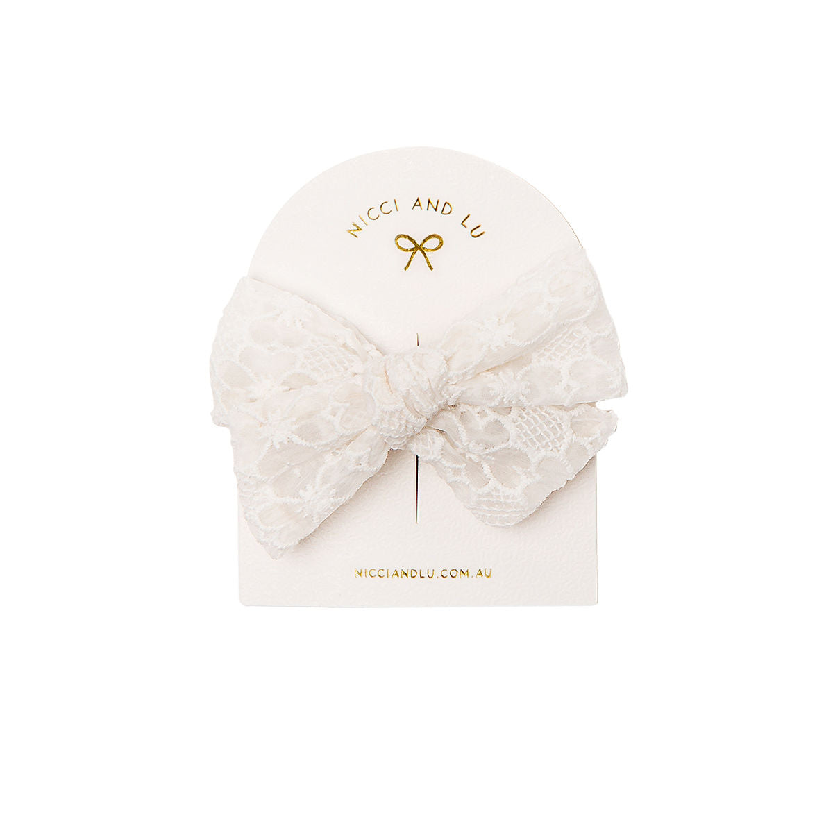 Pinweel Bow Clip - Ivory Orchid Lace