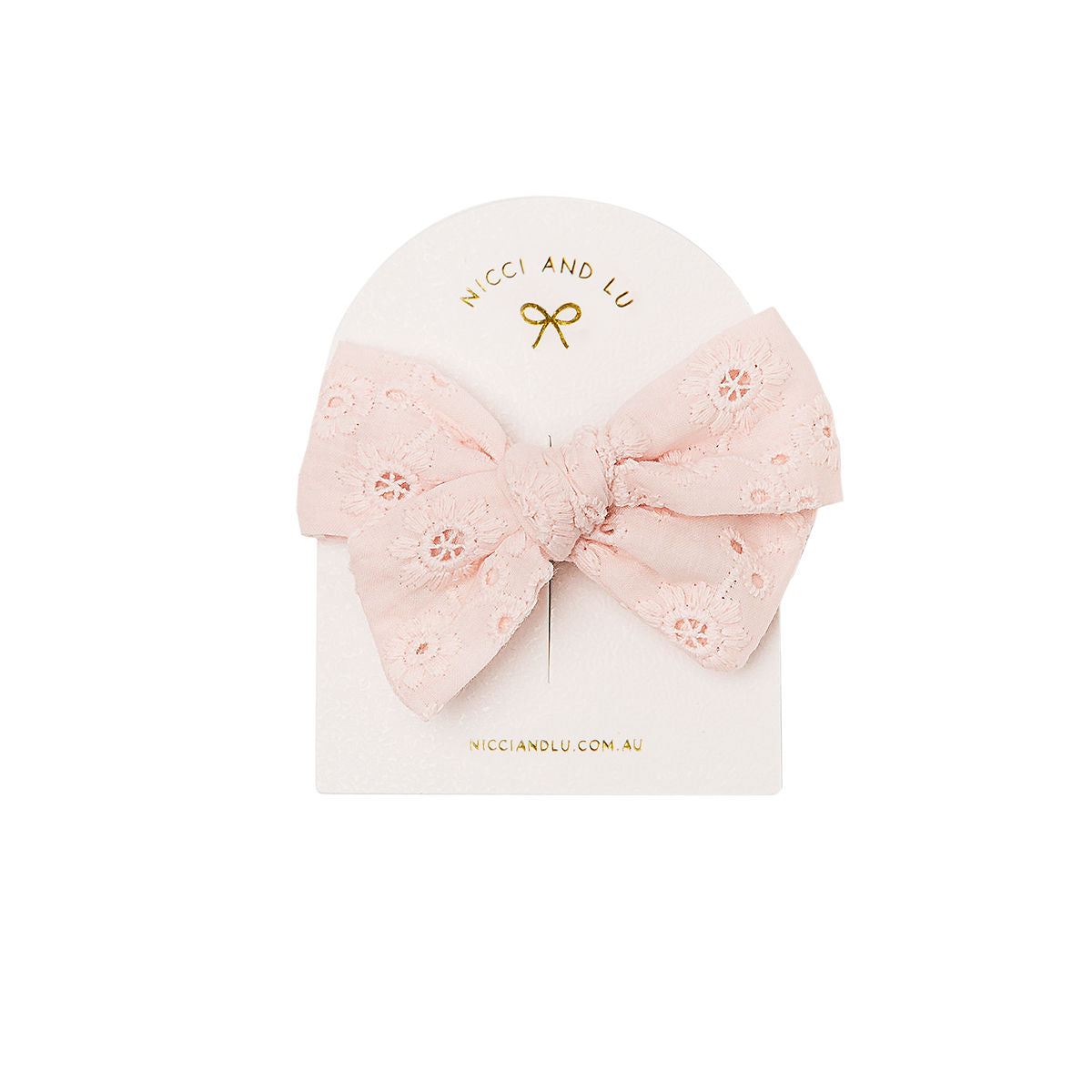 Pinwheel Bow Clip for Little Girls &amp; 34cm Dolls- Peony Meadow Broidery