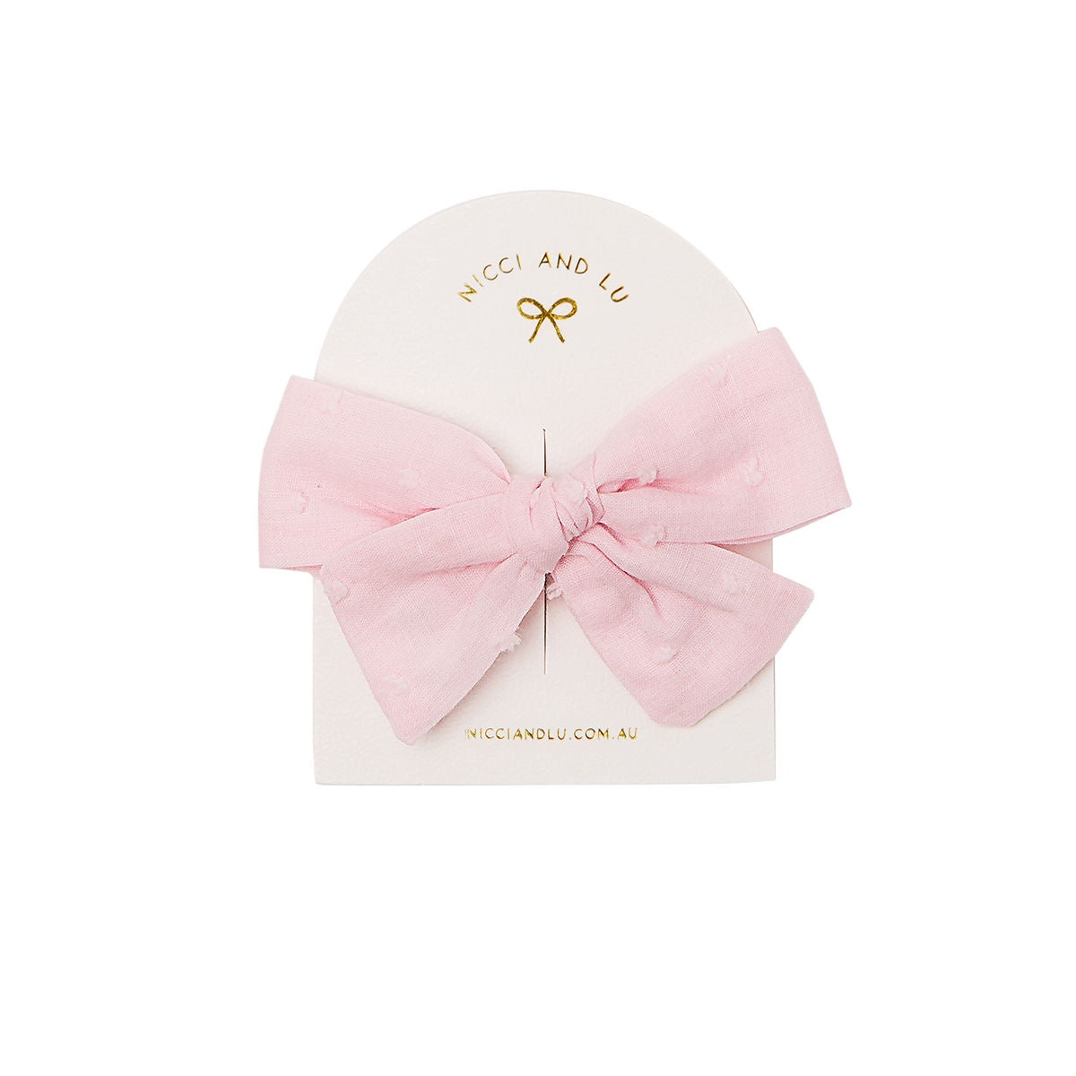 Pinweel Bow Clip- Pink Little Dottie