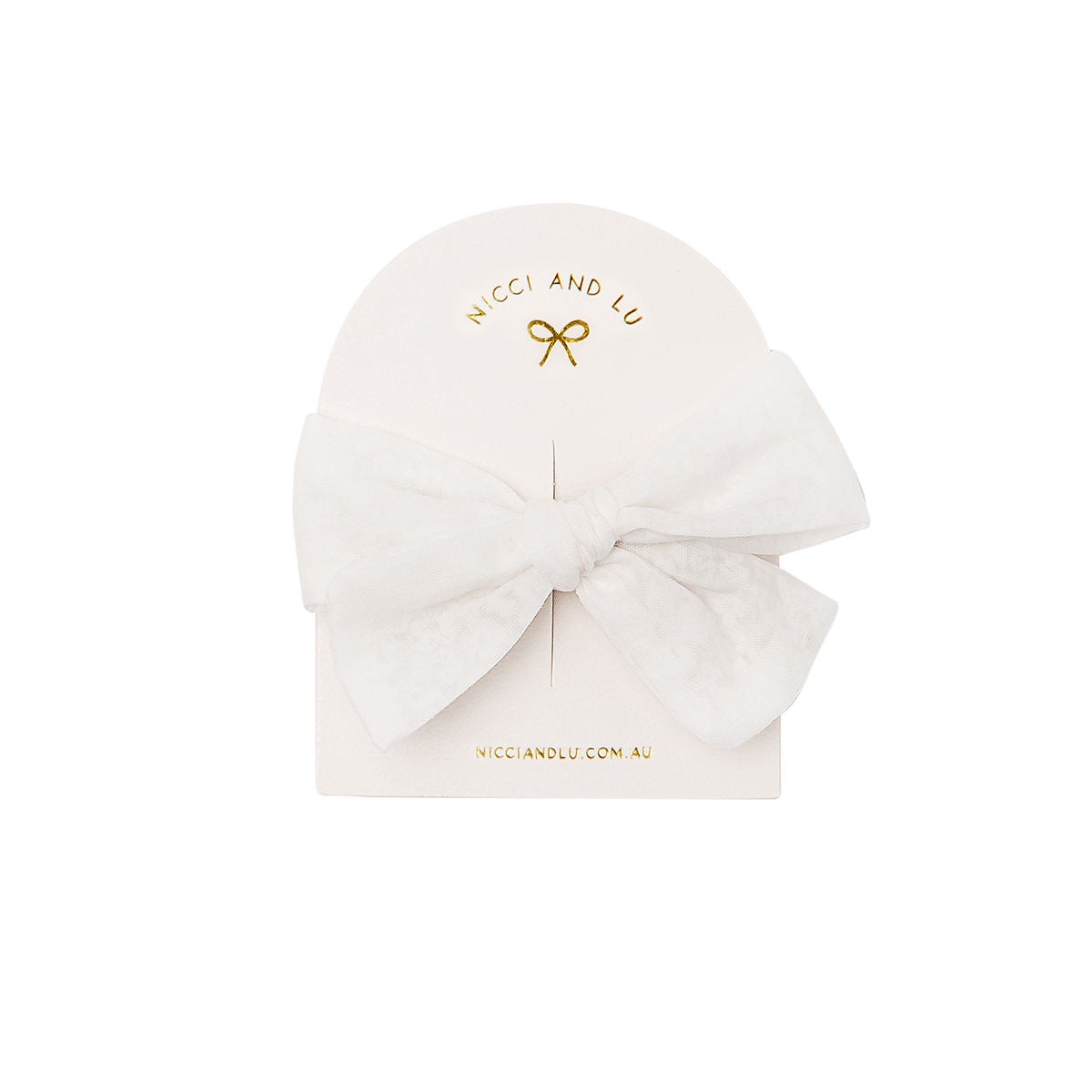 Pinweel Bow Clip- Soft White Flower
