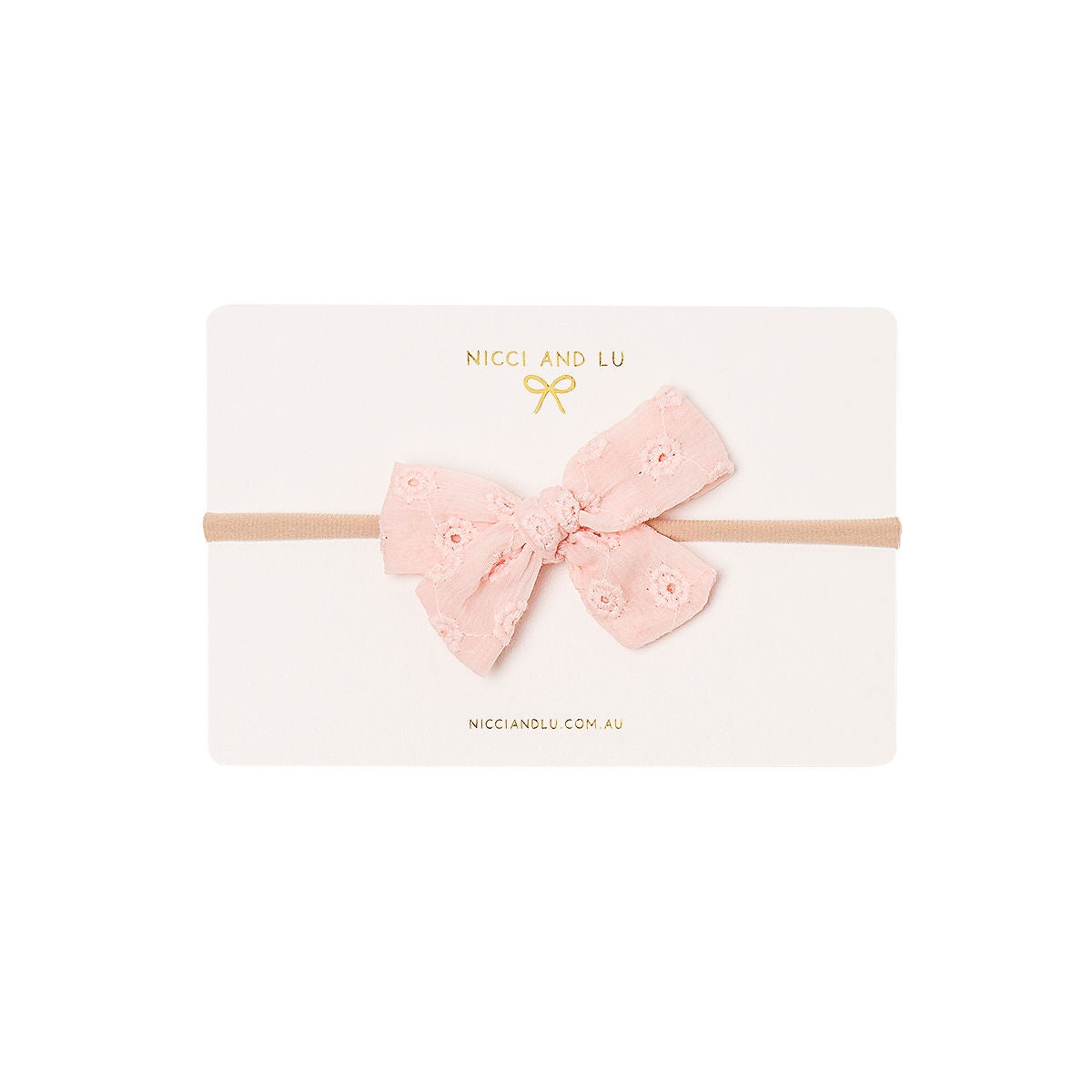 Soft Headband-Pinweel Bow Melon Posy Broidery